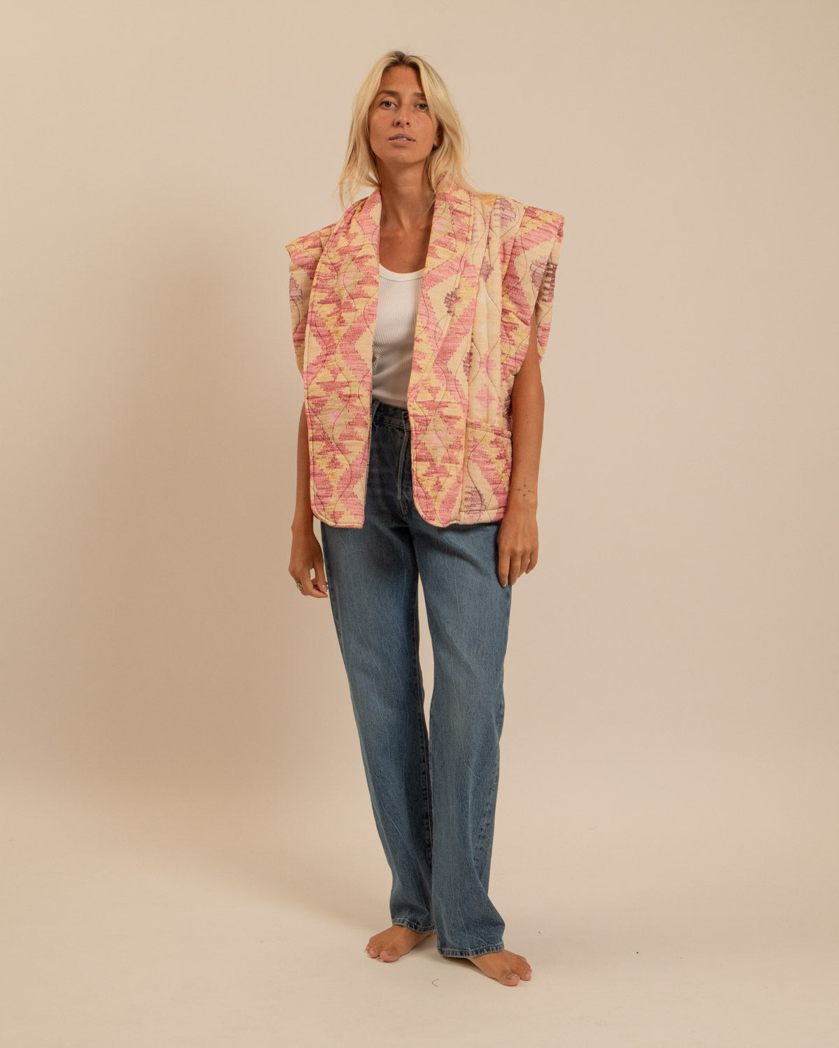 BROOKLYN8 SLEEVELESS VEST CIBOLA PINK