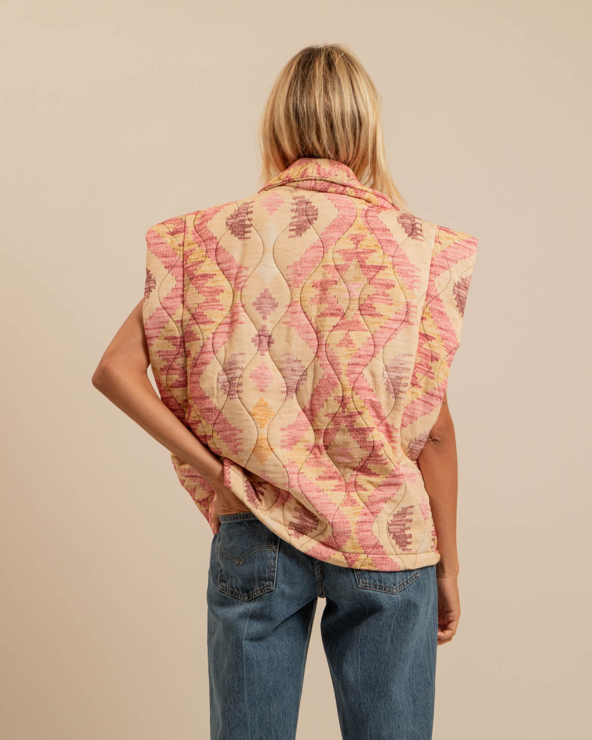 BROOKLYN8 SLEEVELESS VEST CIBOLA PINK