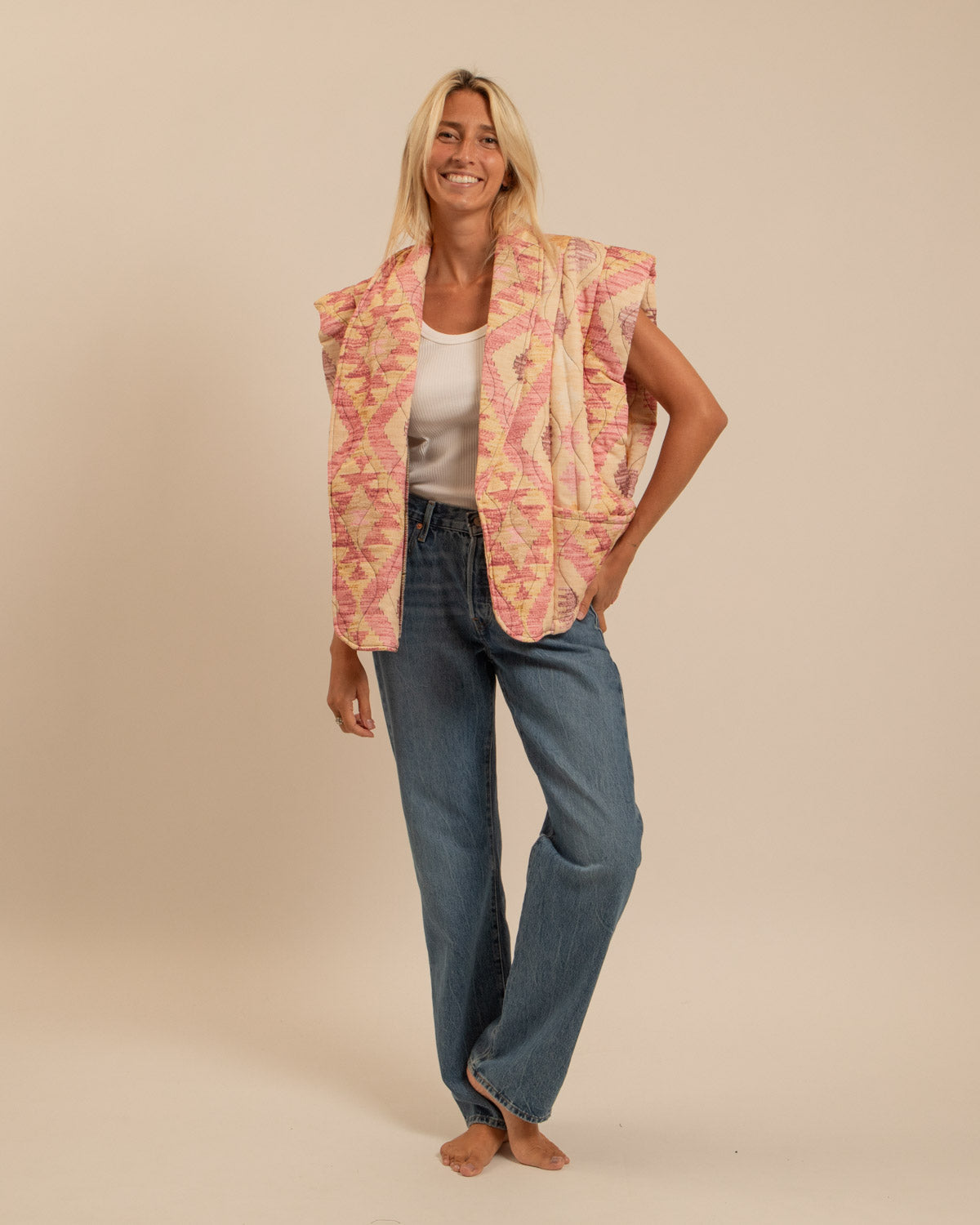 BROOKLYN8 SLEEVELESS VEST CIBOLA PINK