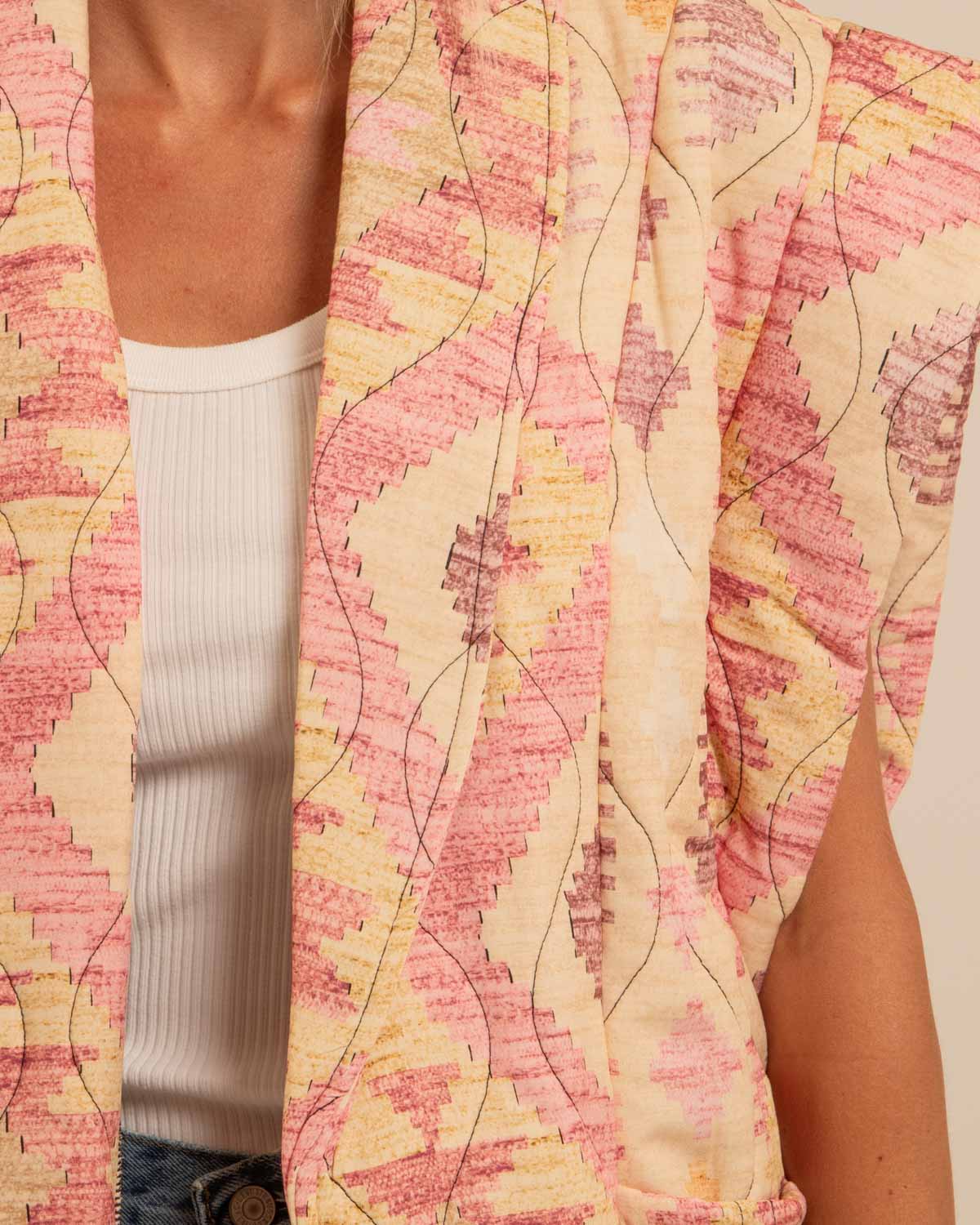 BROOKLYN8 SLEEVELESS VEST CIBOLA PINK