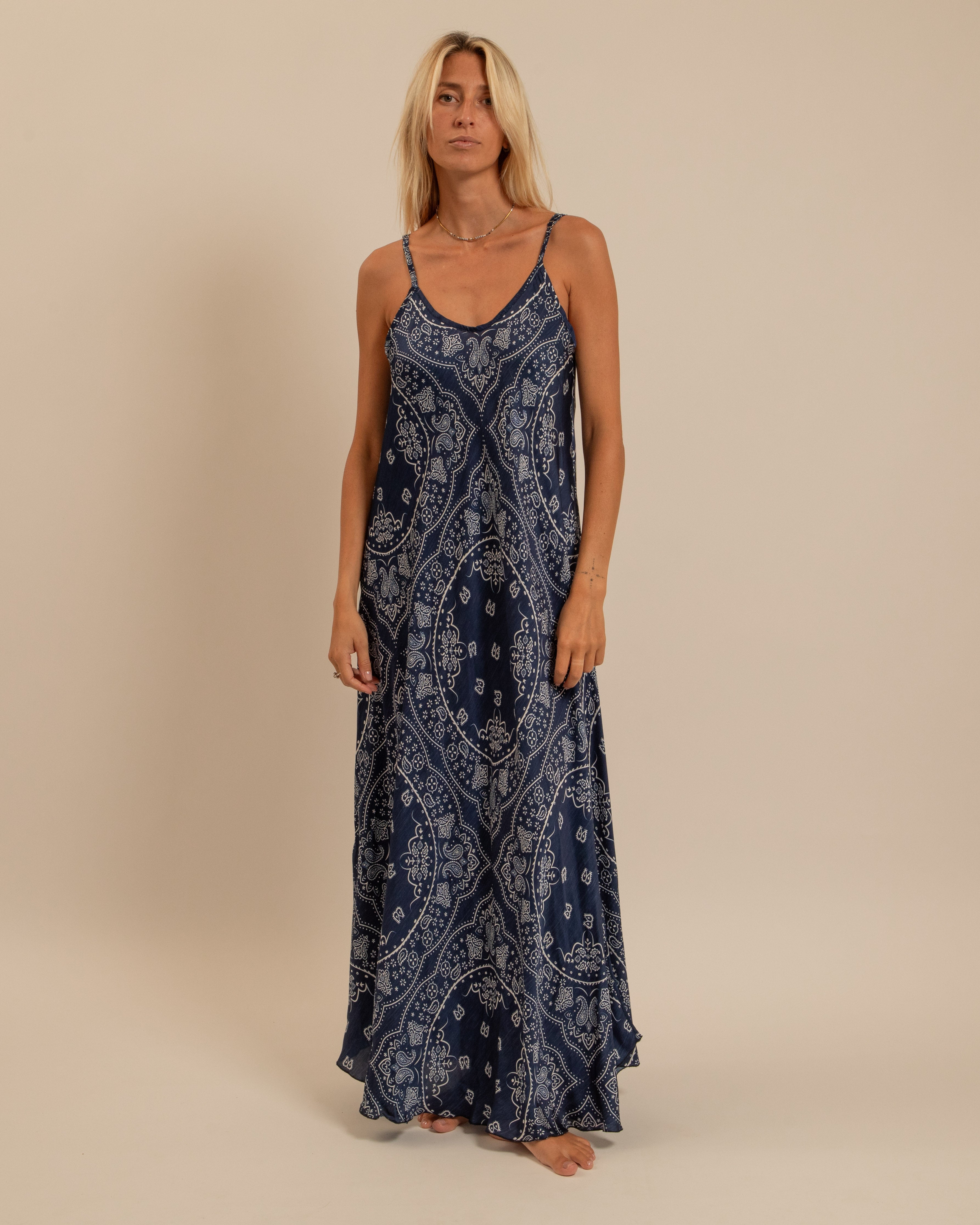BUFFALO2 DRESS BANDANA PRINT NAVY
