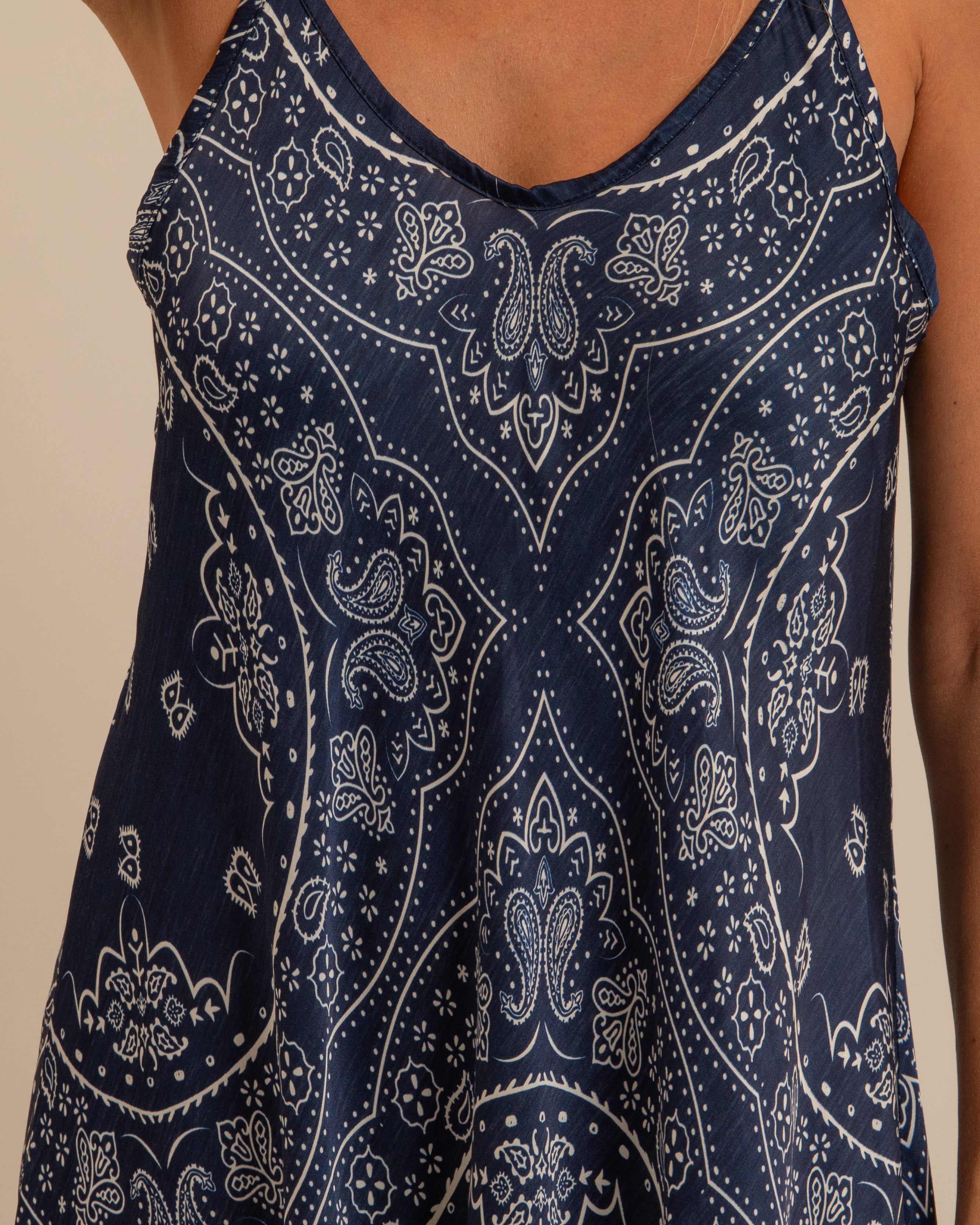 BUFFALO2 DRESS BANDANA PRINT NAVY