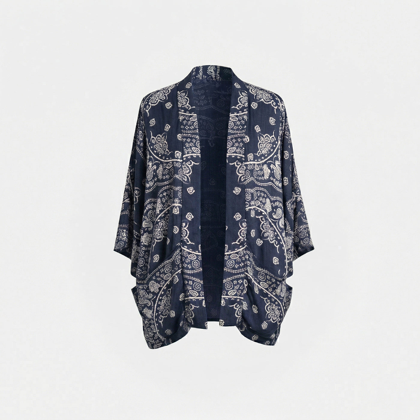 CHICAGO9 KIMONO BANDANA PRINT NAVY