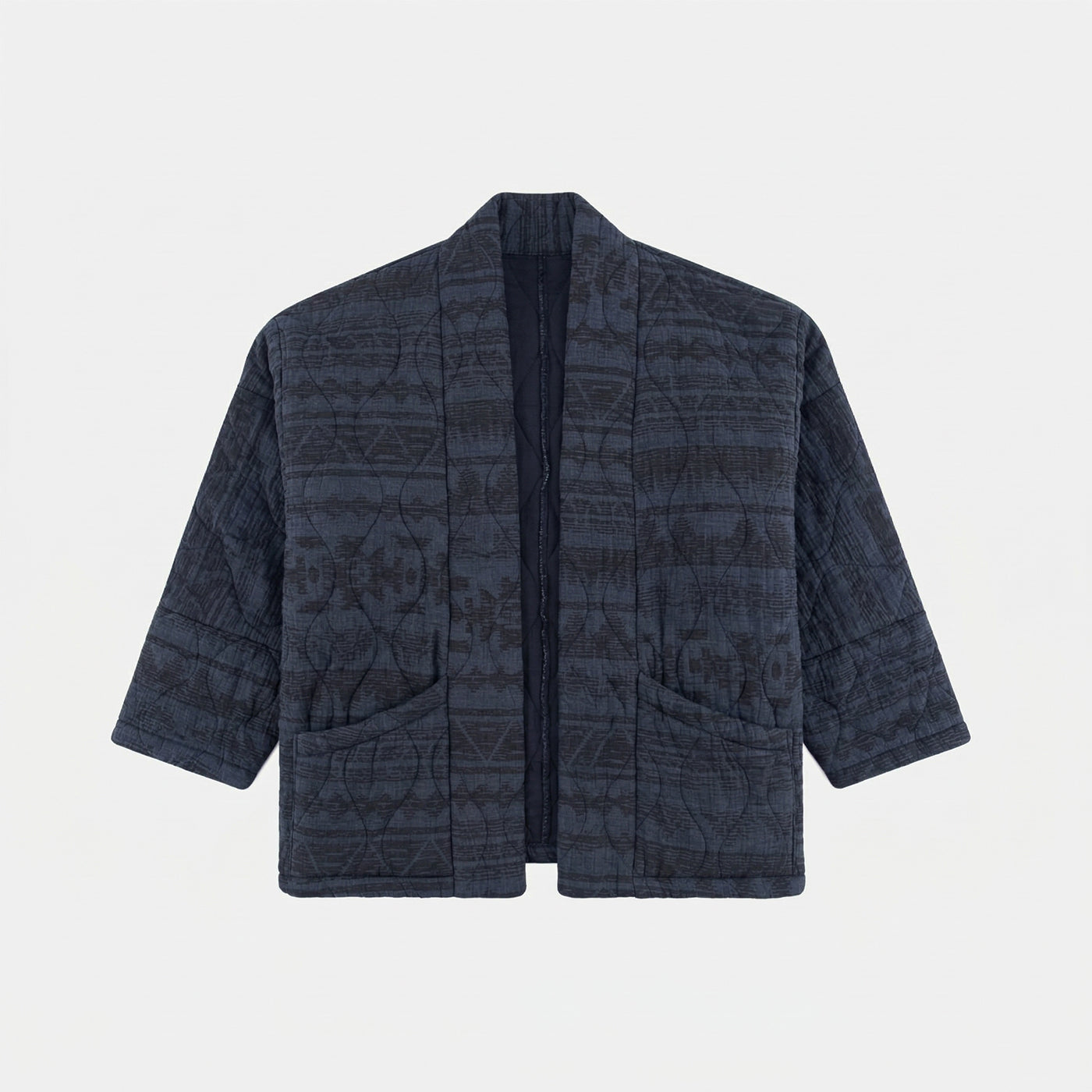 CHICAGO3 KIMONO VEST CIBOLA PRINT NAVY