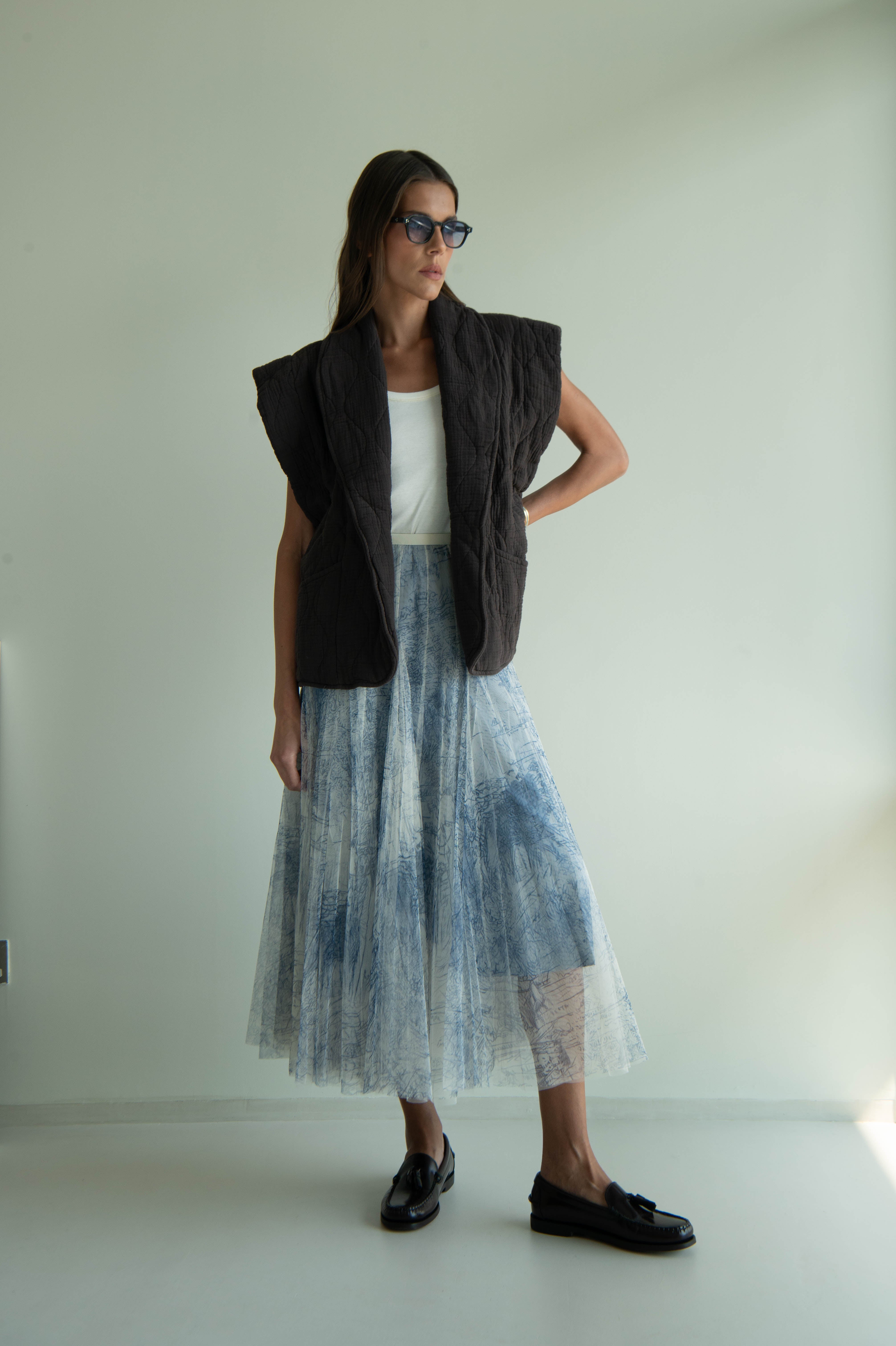 DOLLY TULLE SKIRT BLUE