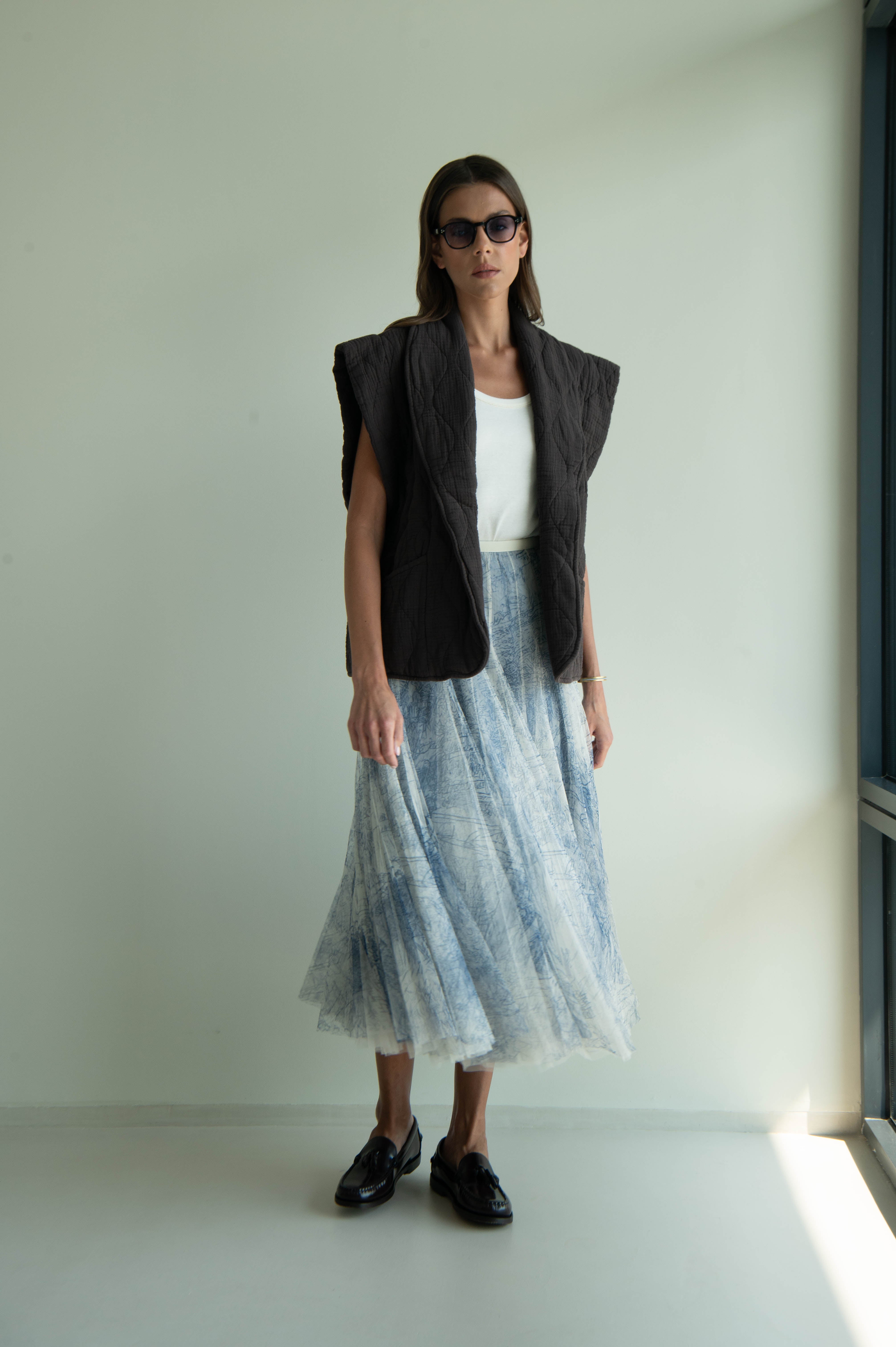 DOLLY TULLE SKIRT BLUE
