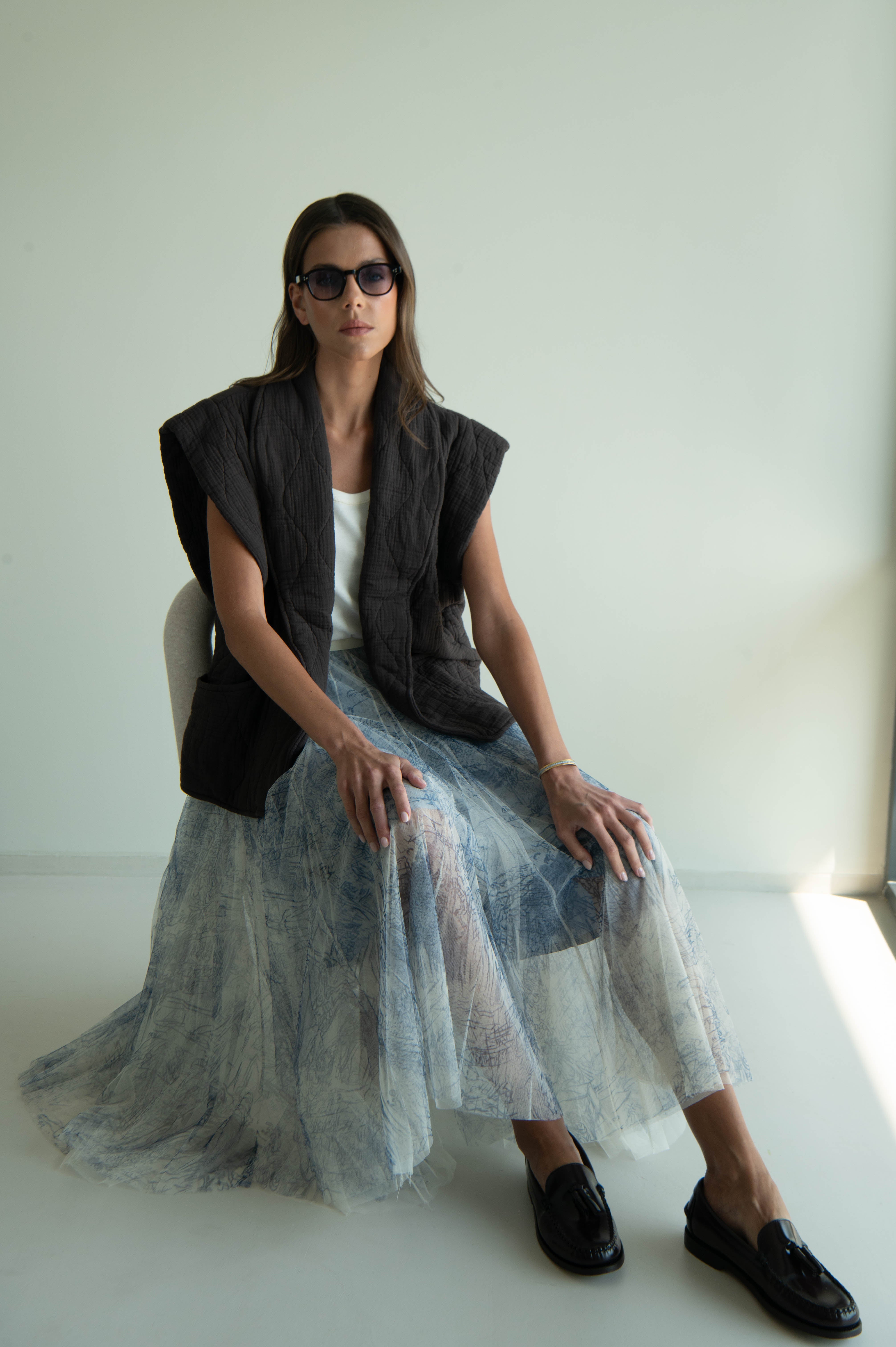 DOLLY TULLE SKIRT BLUE