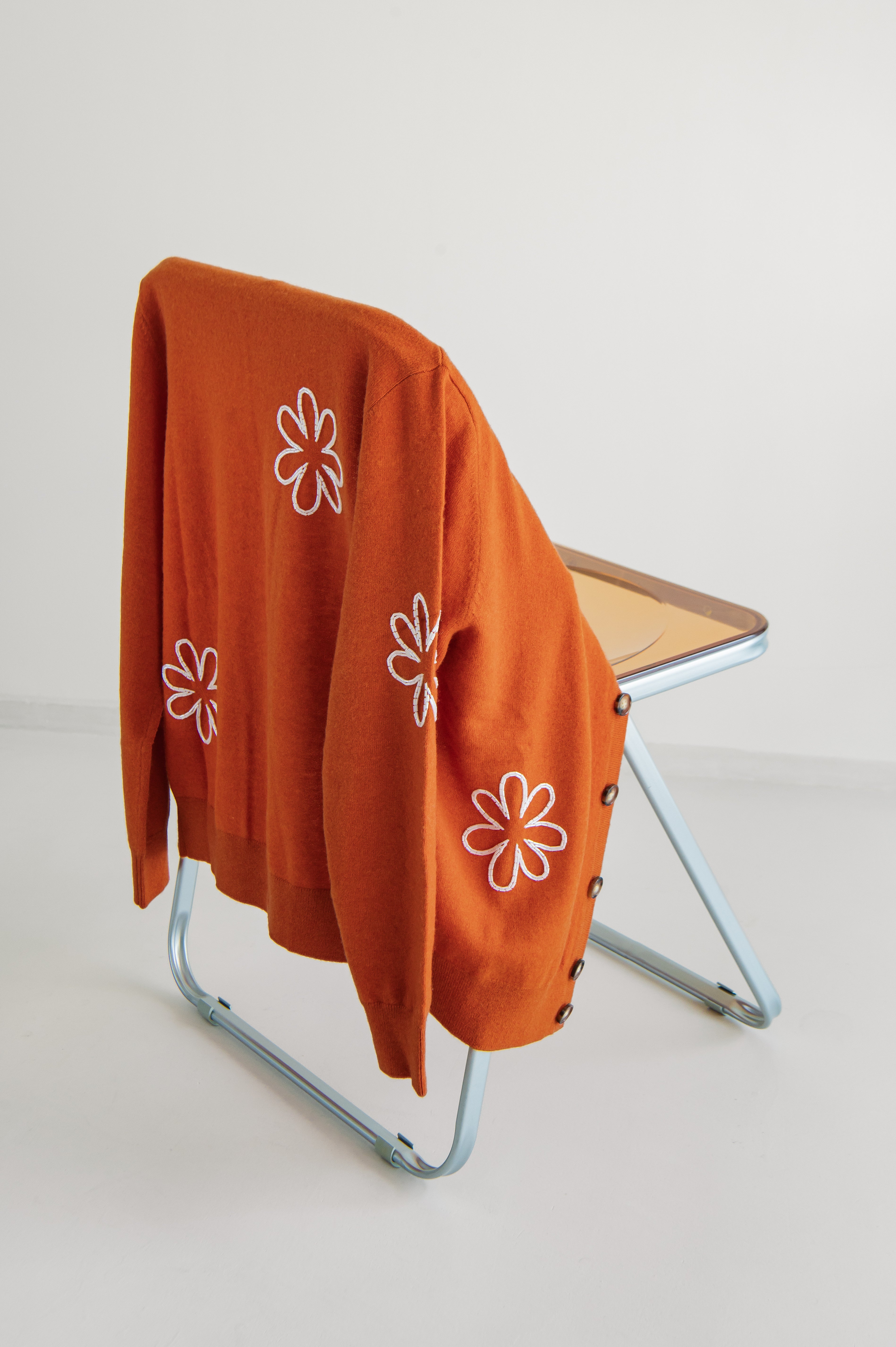 MIA FLOWER CARDIGAN ORANGE