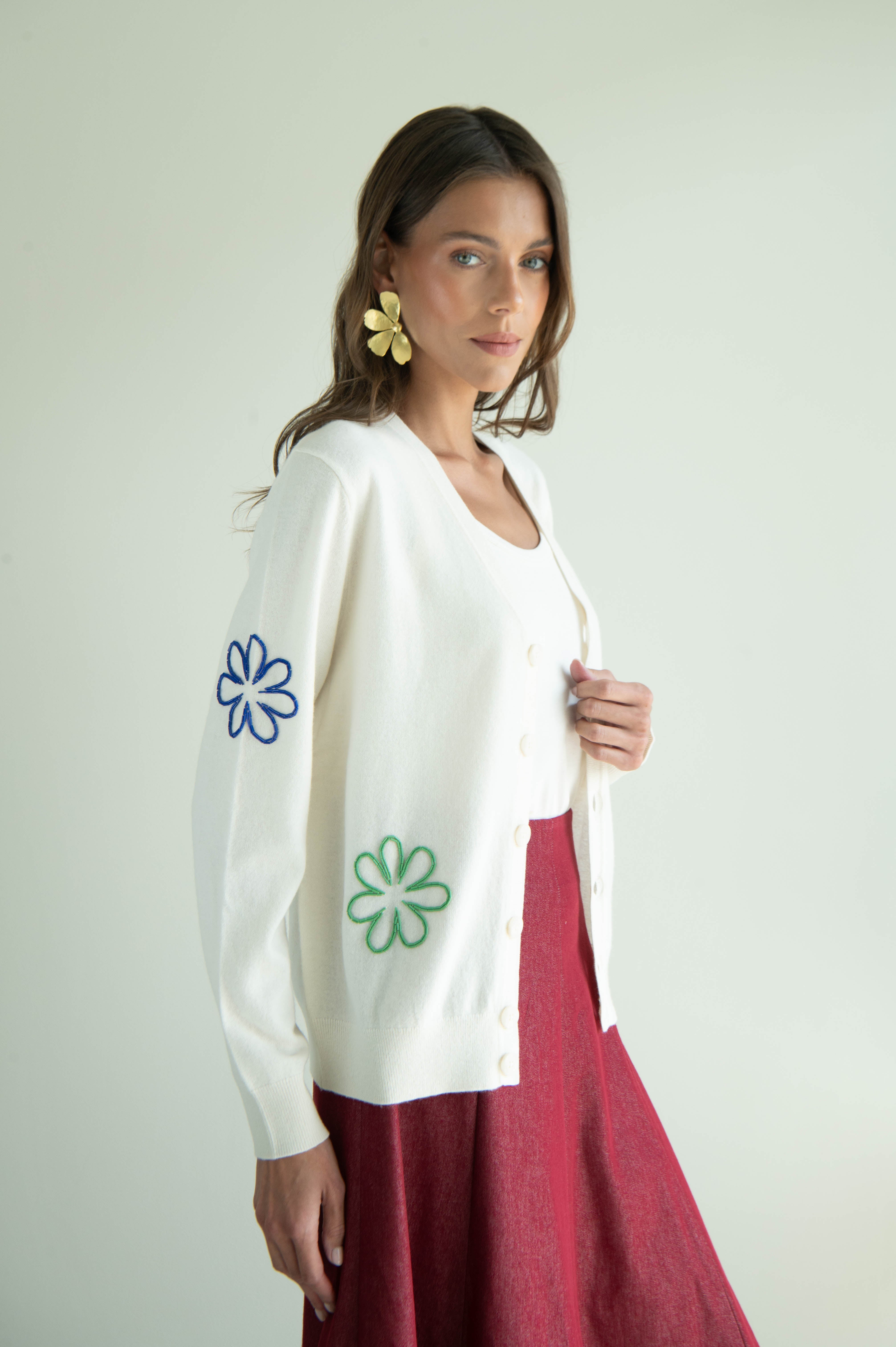 MIA FLOWER CARDIGAN MULTI
