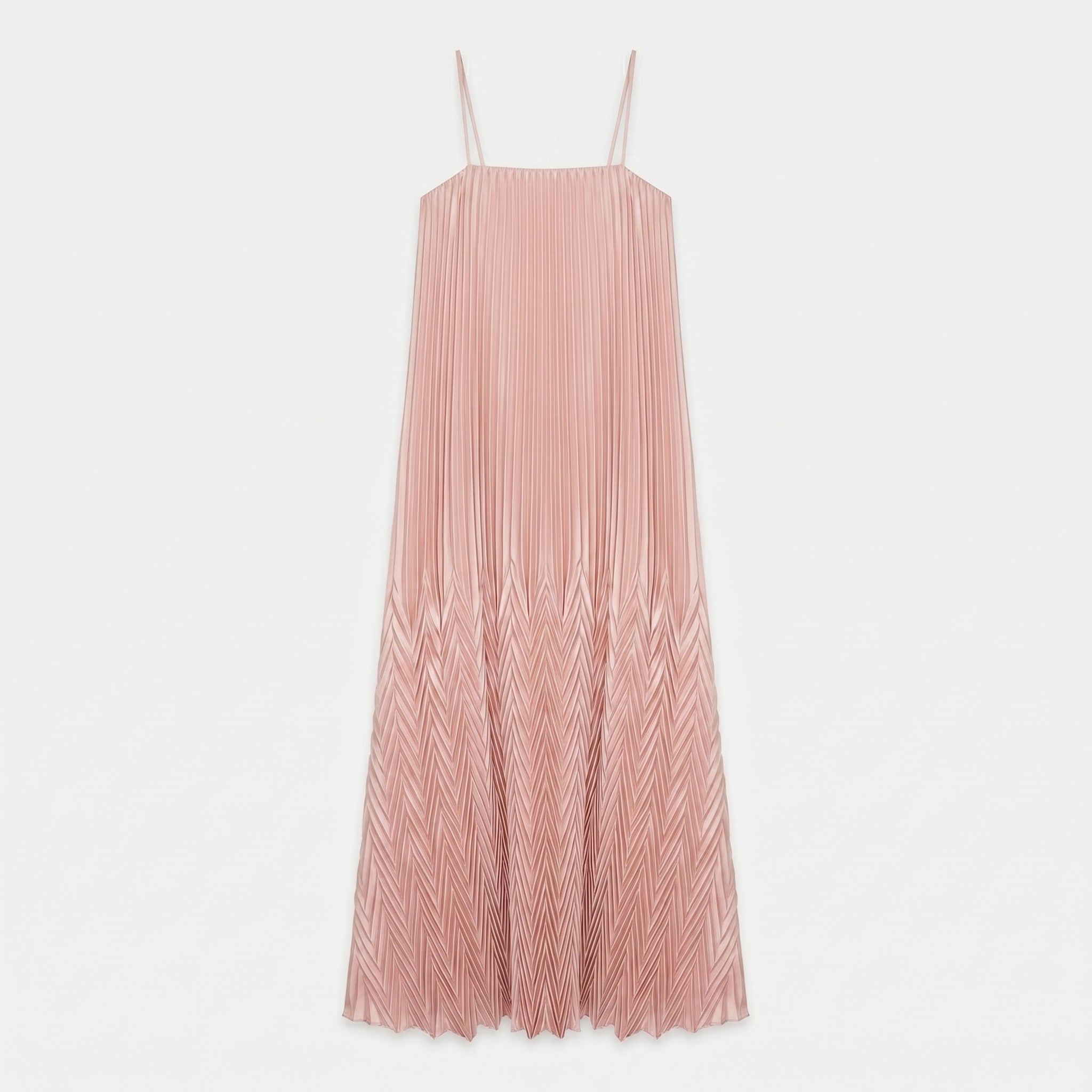 ARIA PLISSE MAXI DRESS - POWDER PINK