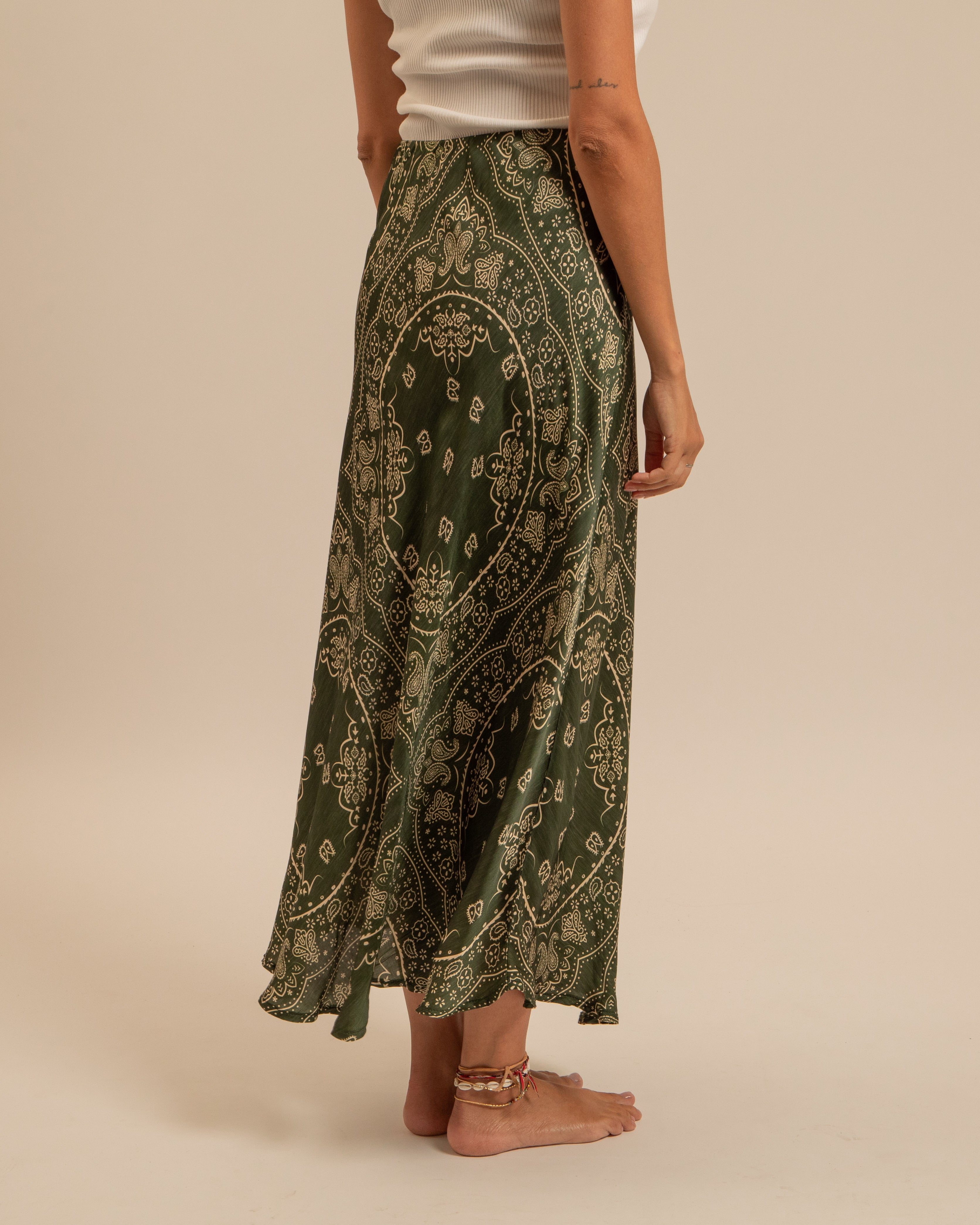HAMILTON2 SKIRT BANDANA PRINT KAKI