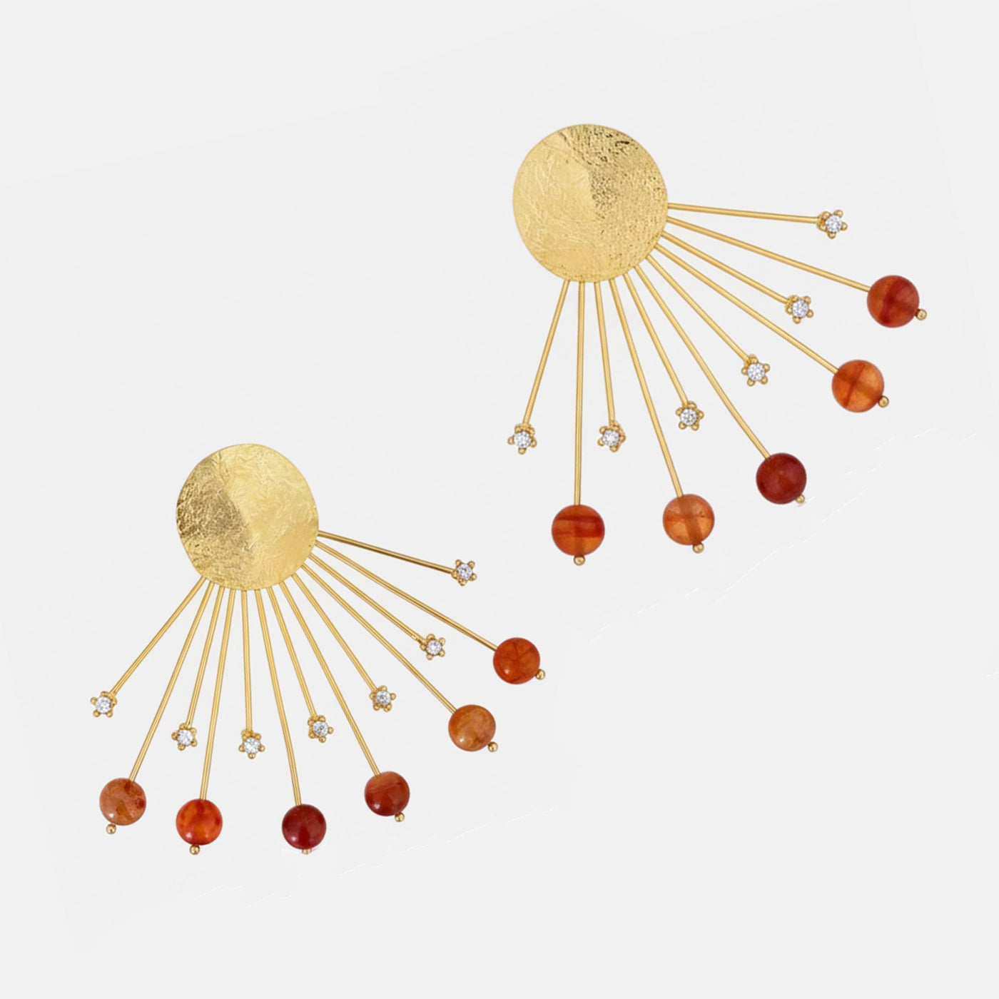 ATELIER NANOU SUN EARRINGS ORANGE