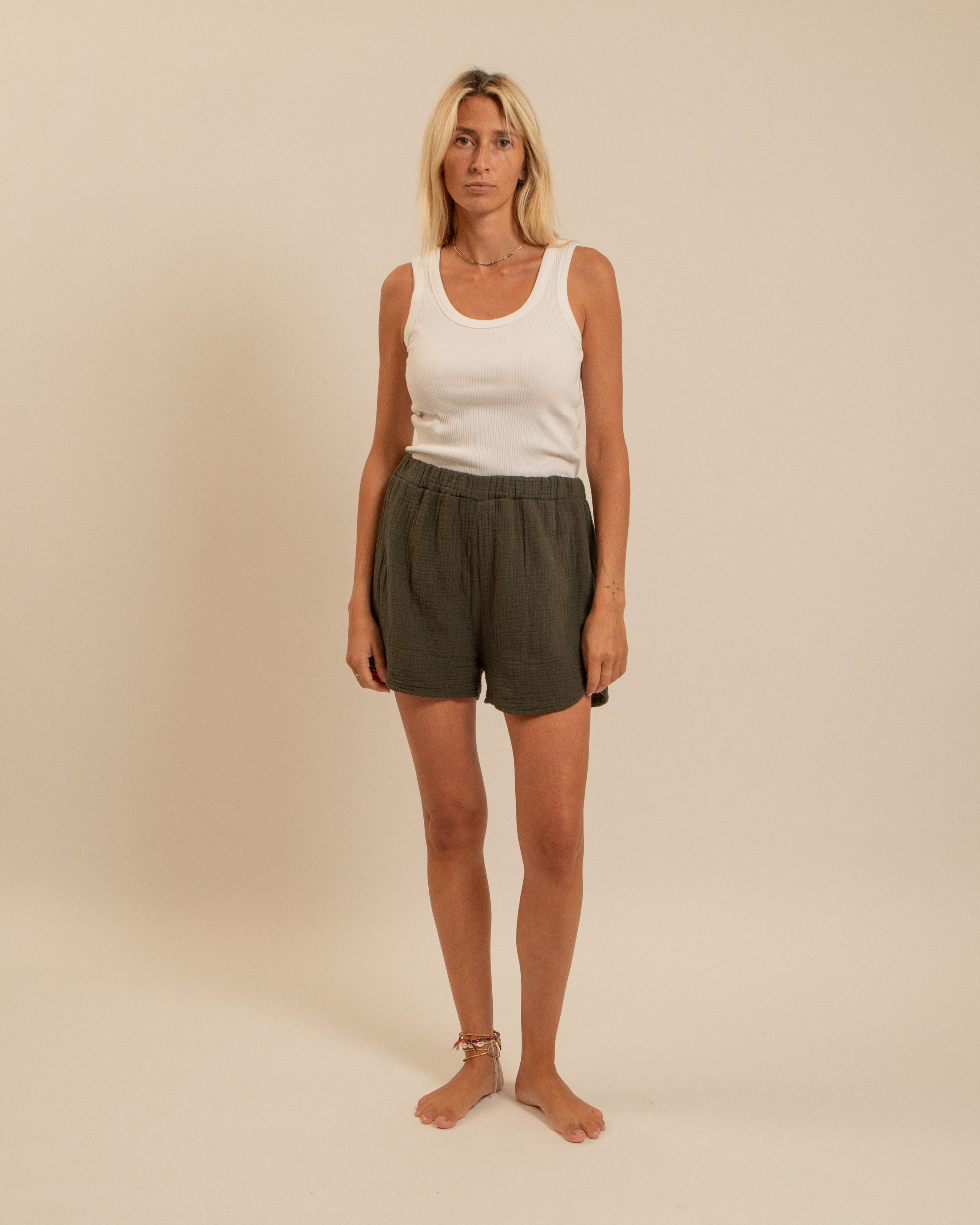 ROSWELL1 SHORTS PLAIN KHAKI