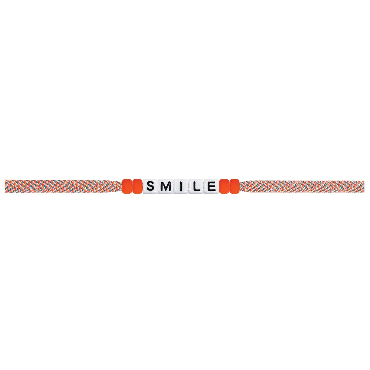 Square Letter & Pony Bead Bracelet "SMILE"