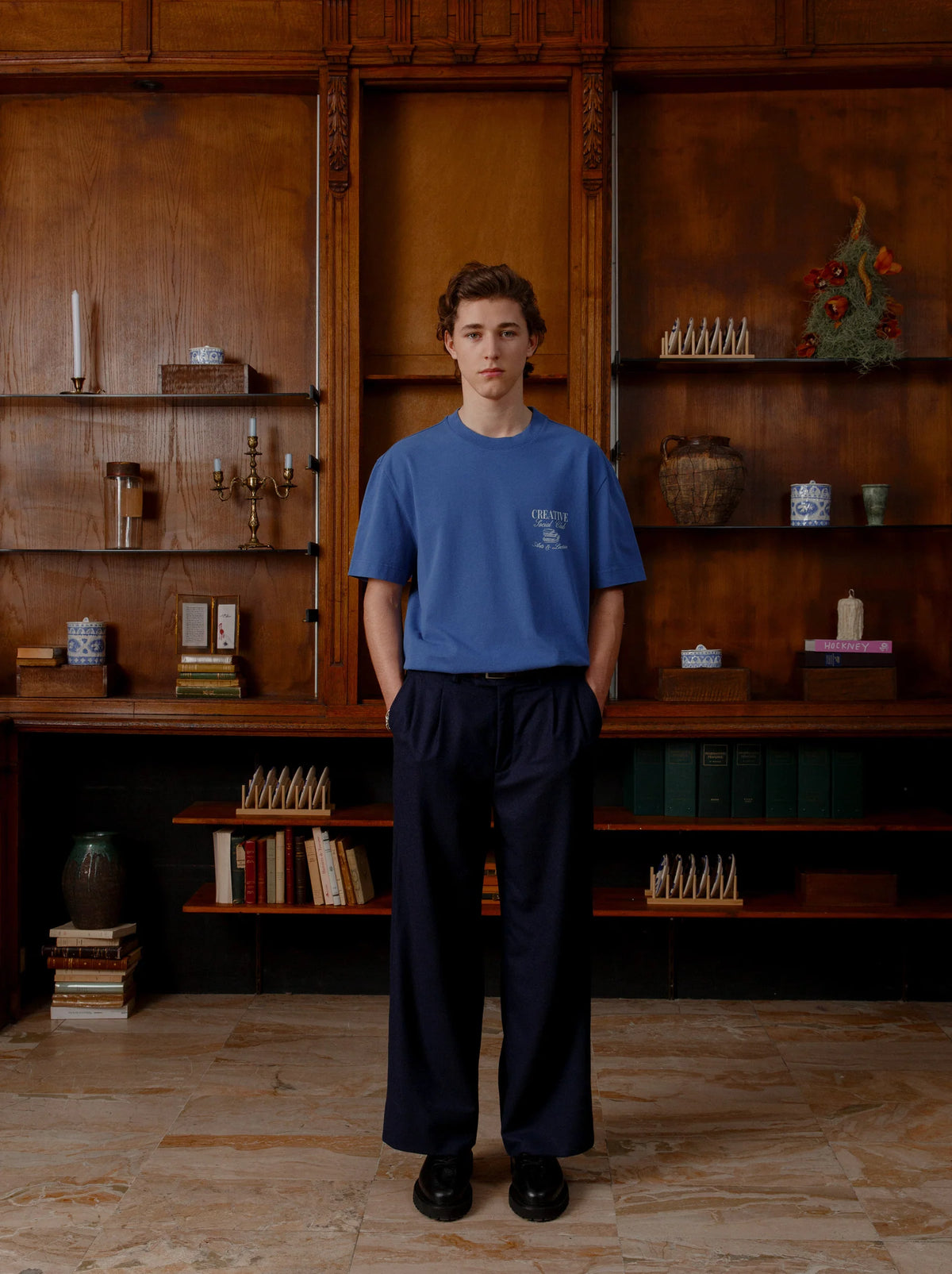 UNISEX TSHIRT "ARTS & LECTURE" BLUE
