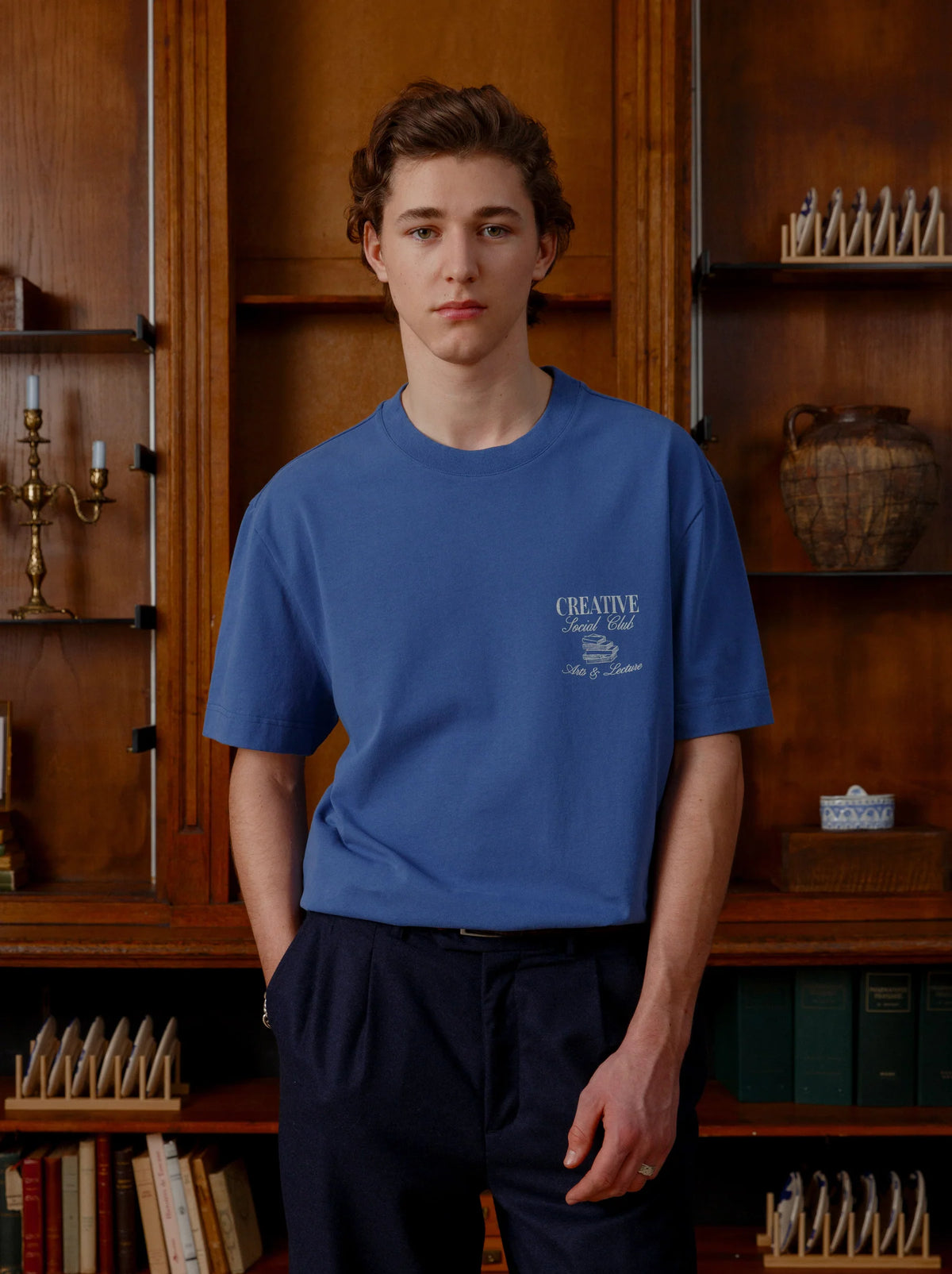 UNISEX TSHIRT "ARTS & LECTURE" BLUE
