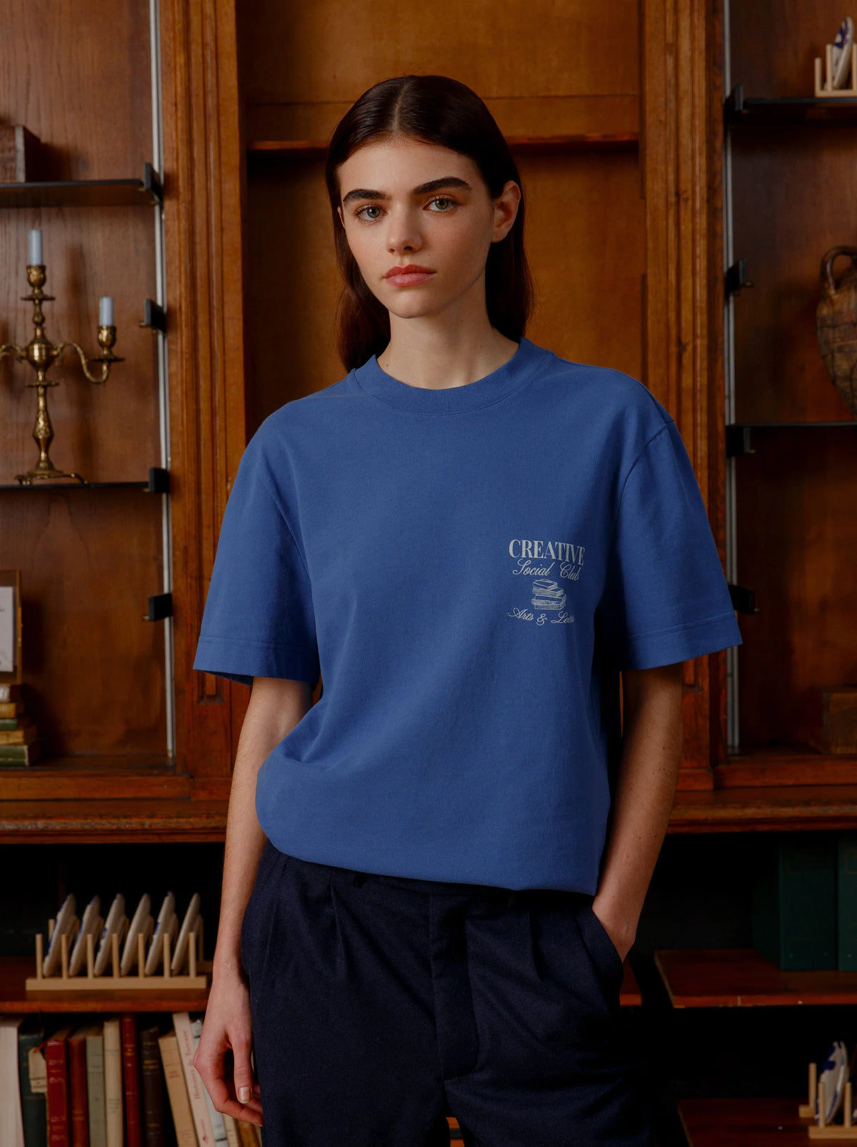 UNISEX TSHIRT "ARTS & LECTURE" BLUE