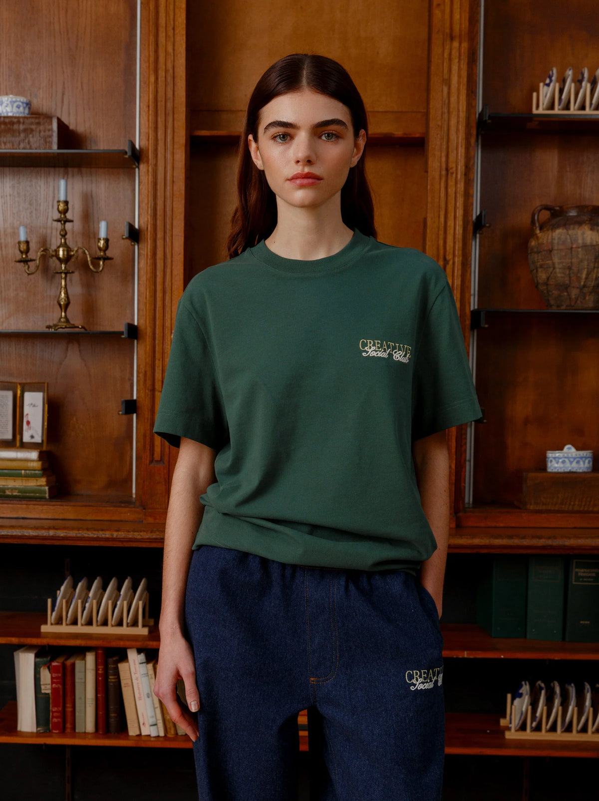 UNISEX T-SHIRT "CREATIVE SOCIAL CLUB" GREEN