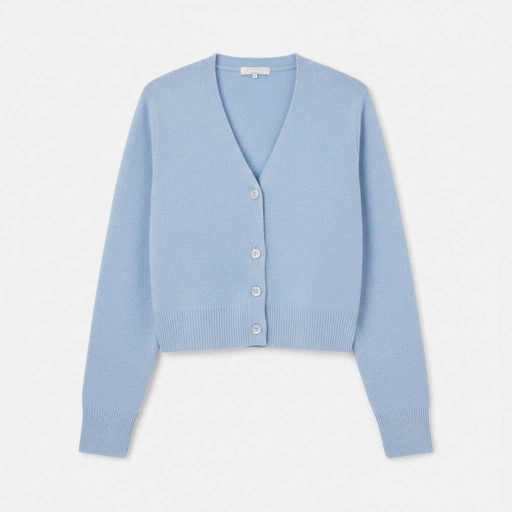TINA BLUE CROPPED CARDIGAN