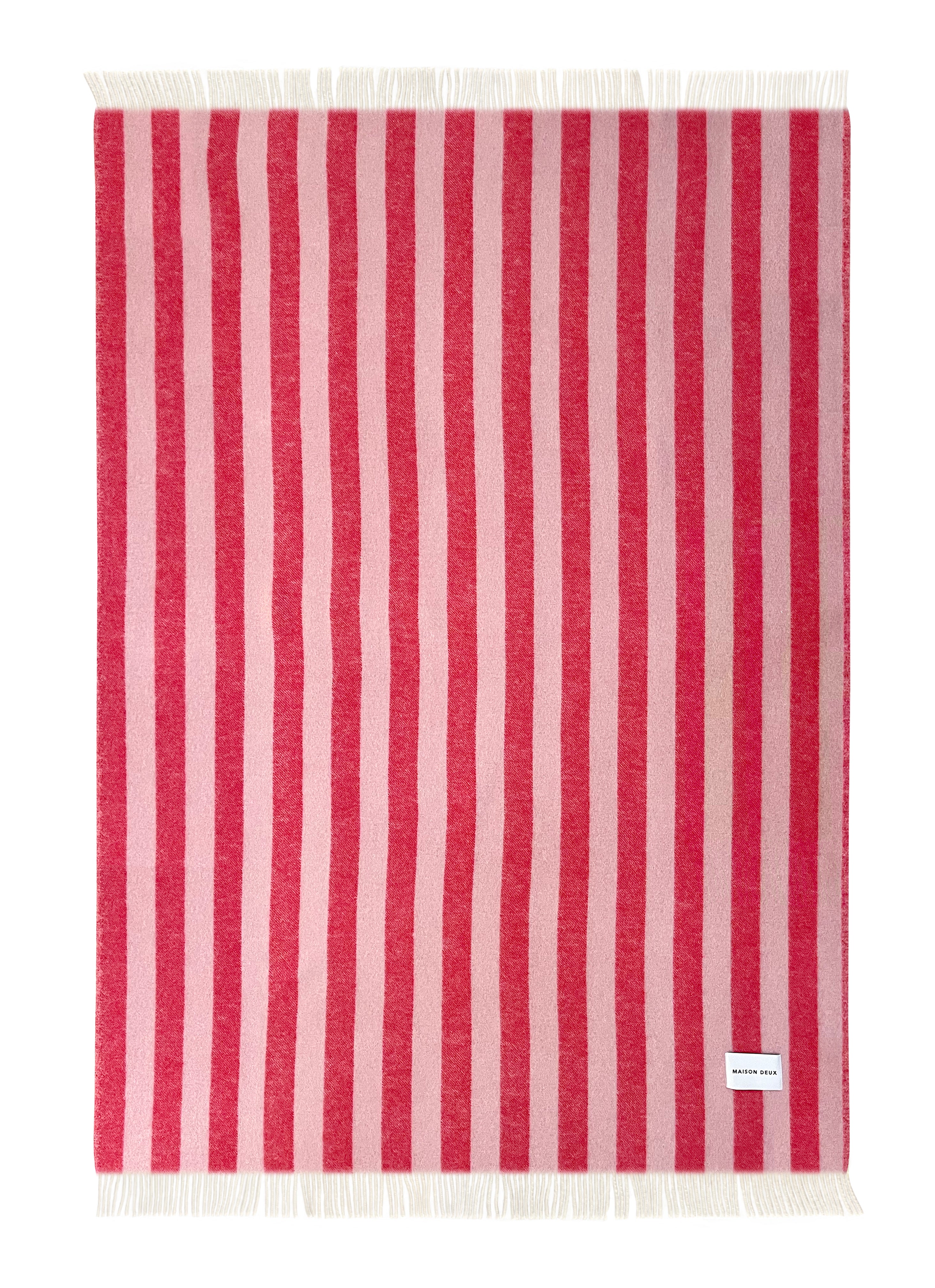 MAISON DEUX CANDY WRAP BLANKET PINK CHERRY