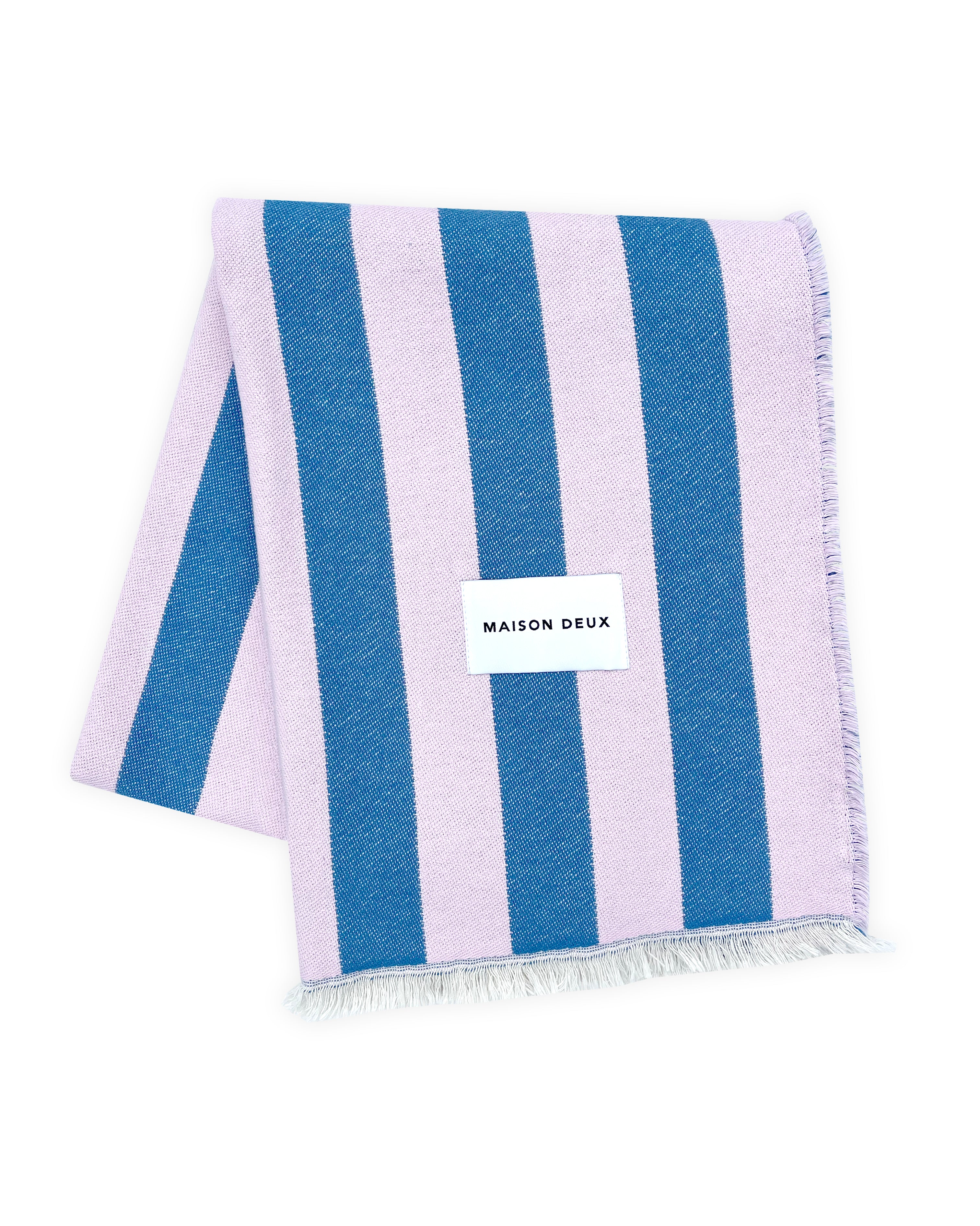 MAISON DEUX COTTON CANDY WRAP BLANKET PINK BLUE