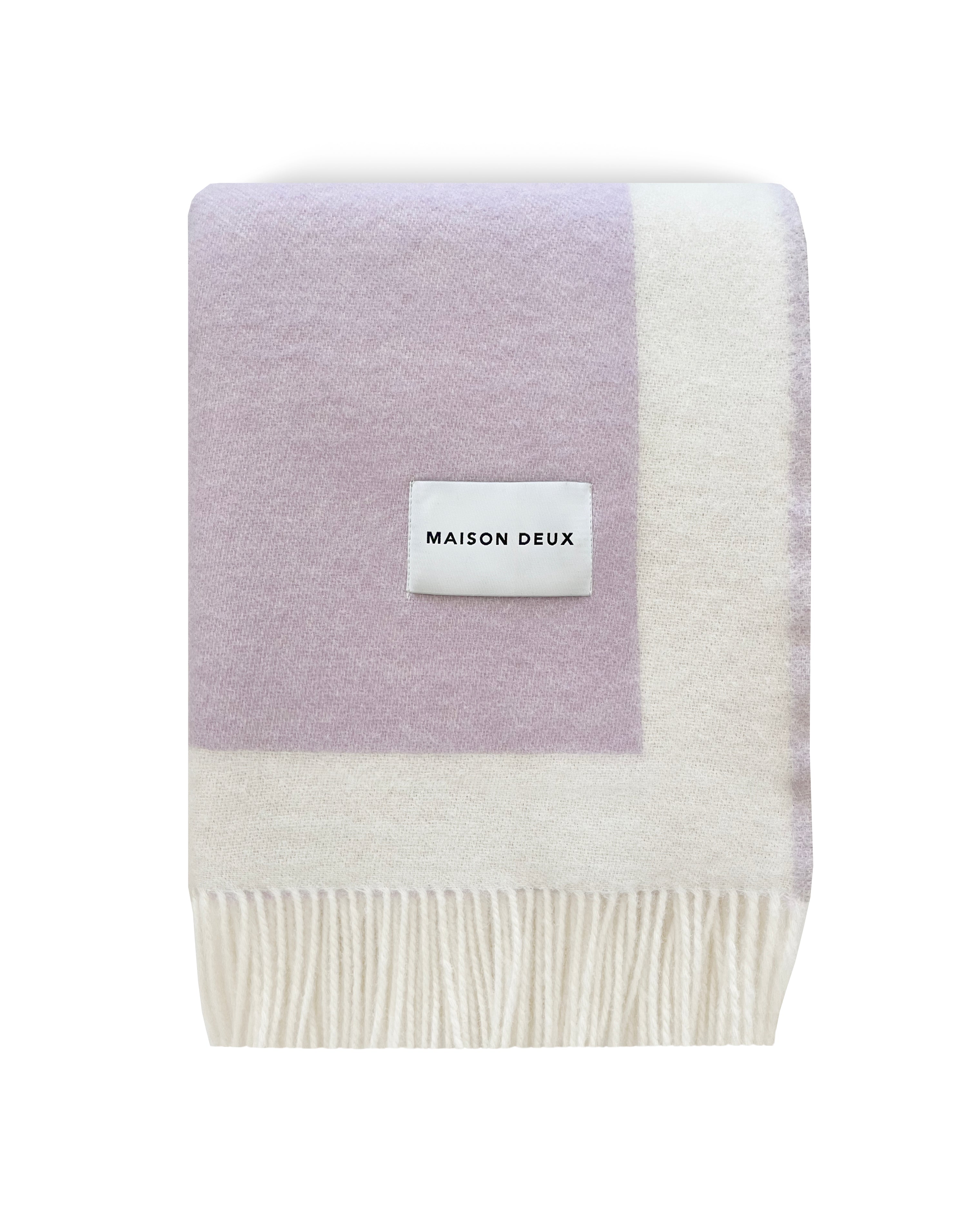 MAISON DEUX COLOR BLOCK BLANKET No1 LILAC