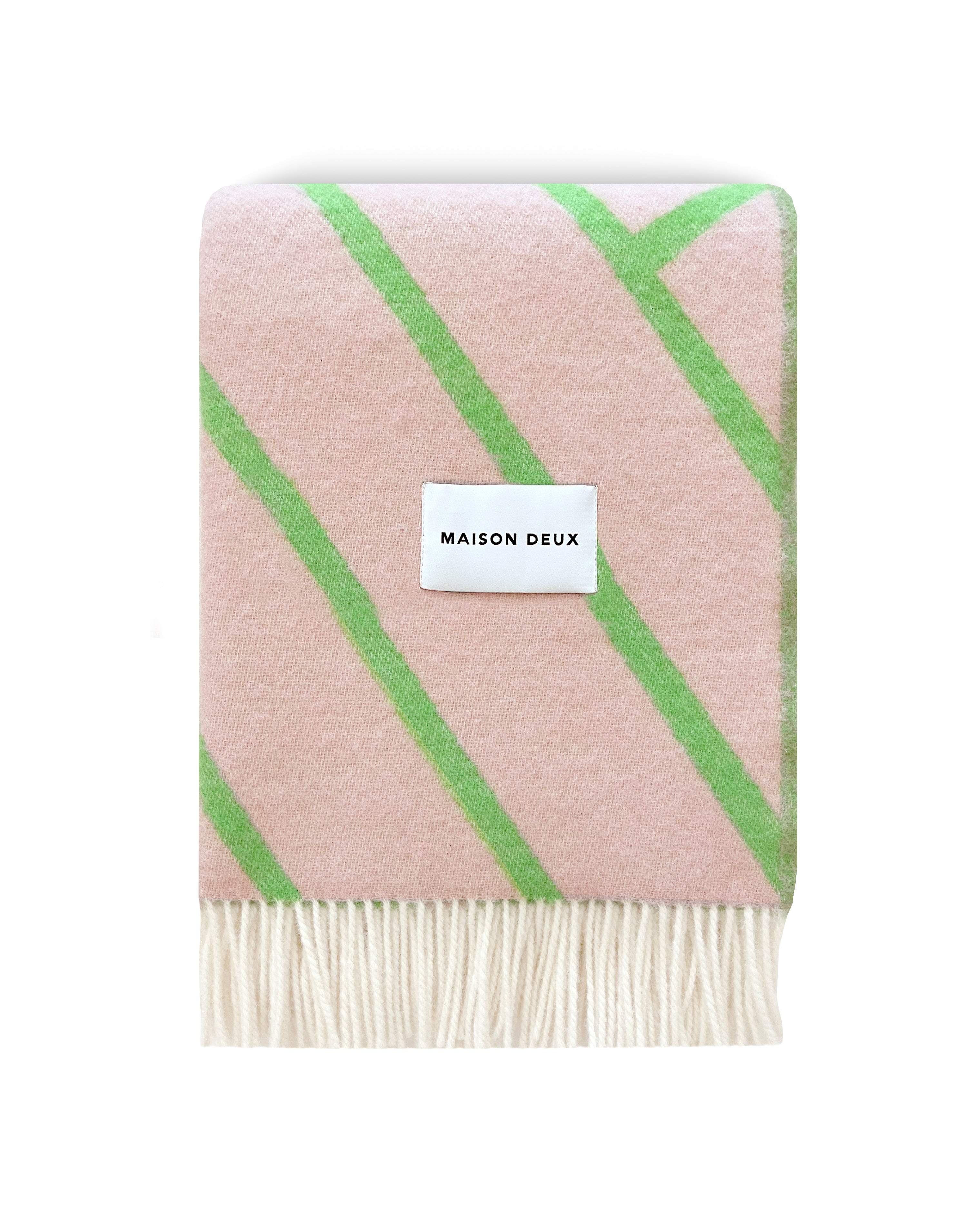 MAISON DEUX LINES BLANKET PINK APPLE