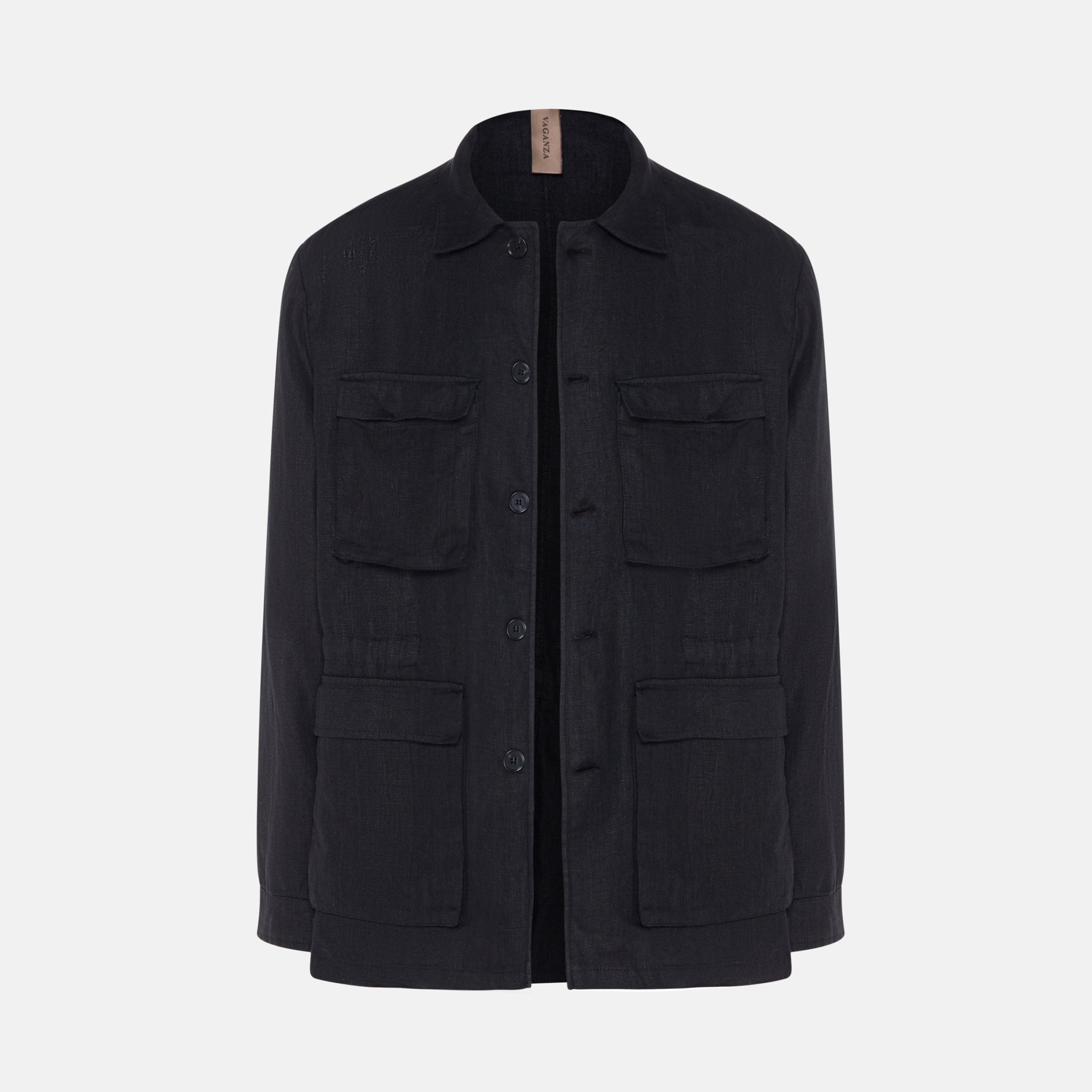 LINEN JACKET BLACK