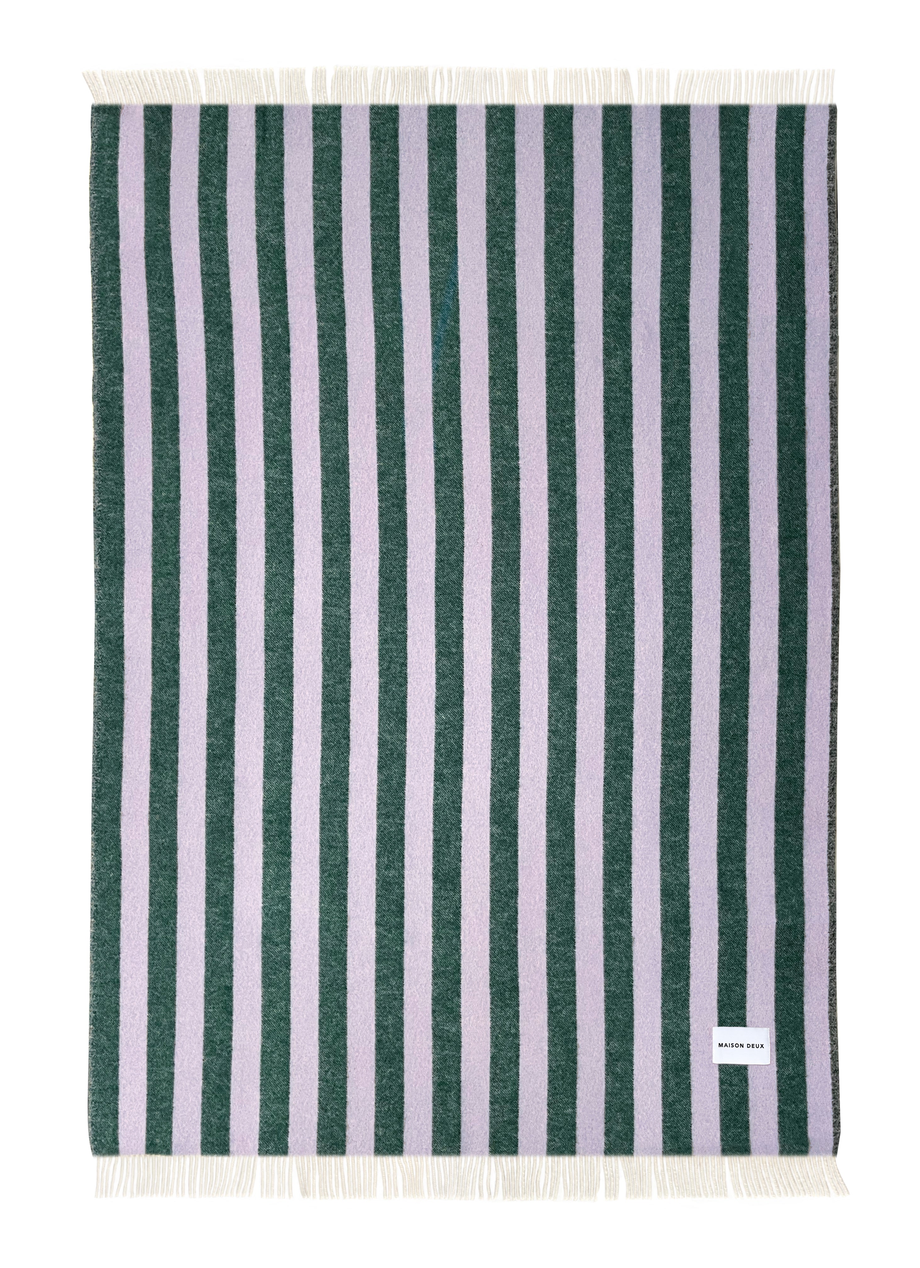 MAISON DEUX CANDY WRAP BLANKET LILAC GREEN