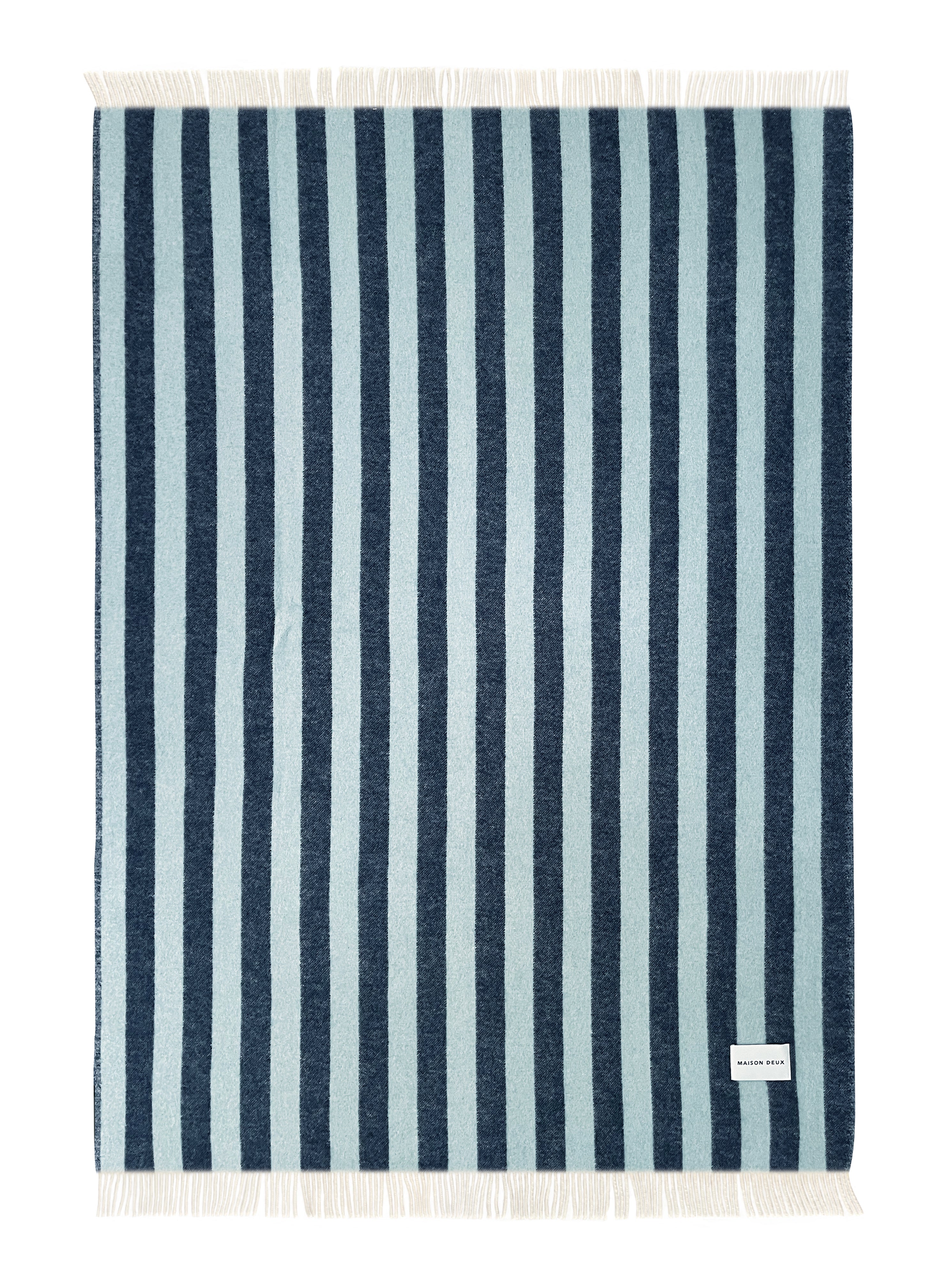 MAISON DEUX CANDY WRAP BLANKET NAVY ICE BLUE