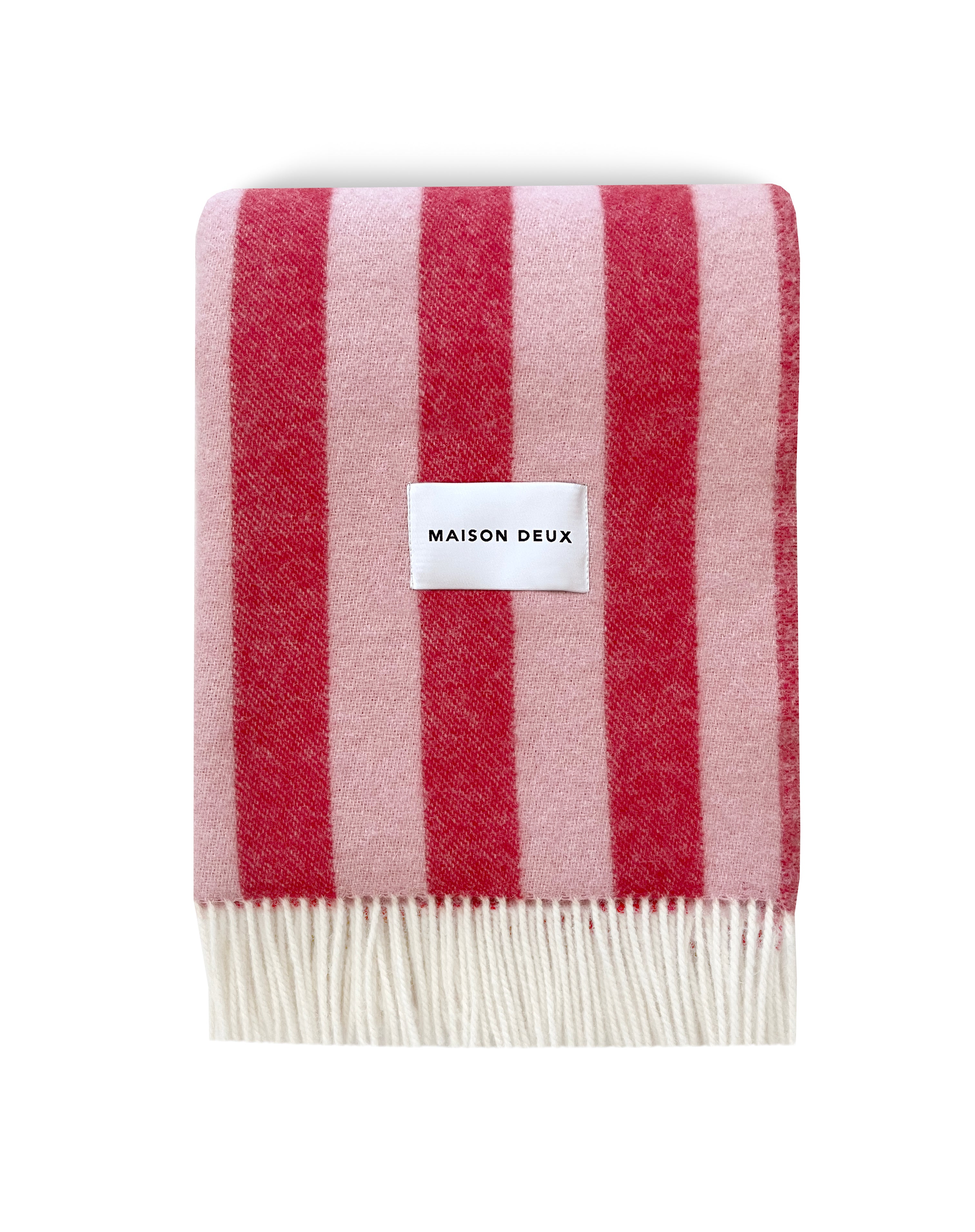 MAISON DEUX CANDY WRAP BLANKET PINK CHERRY