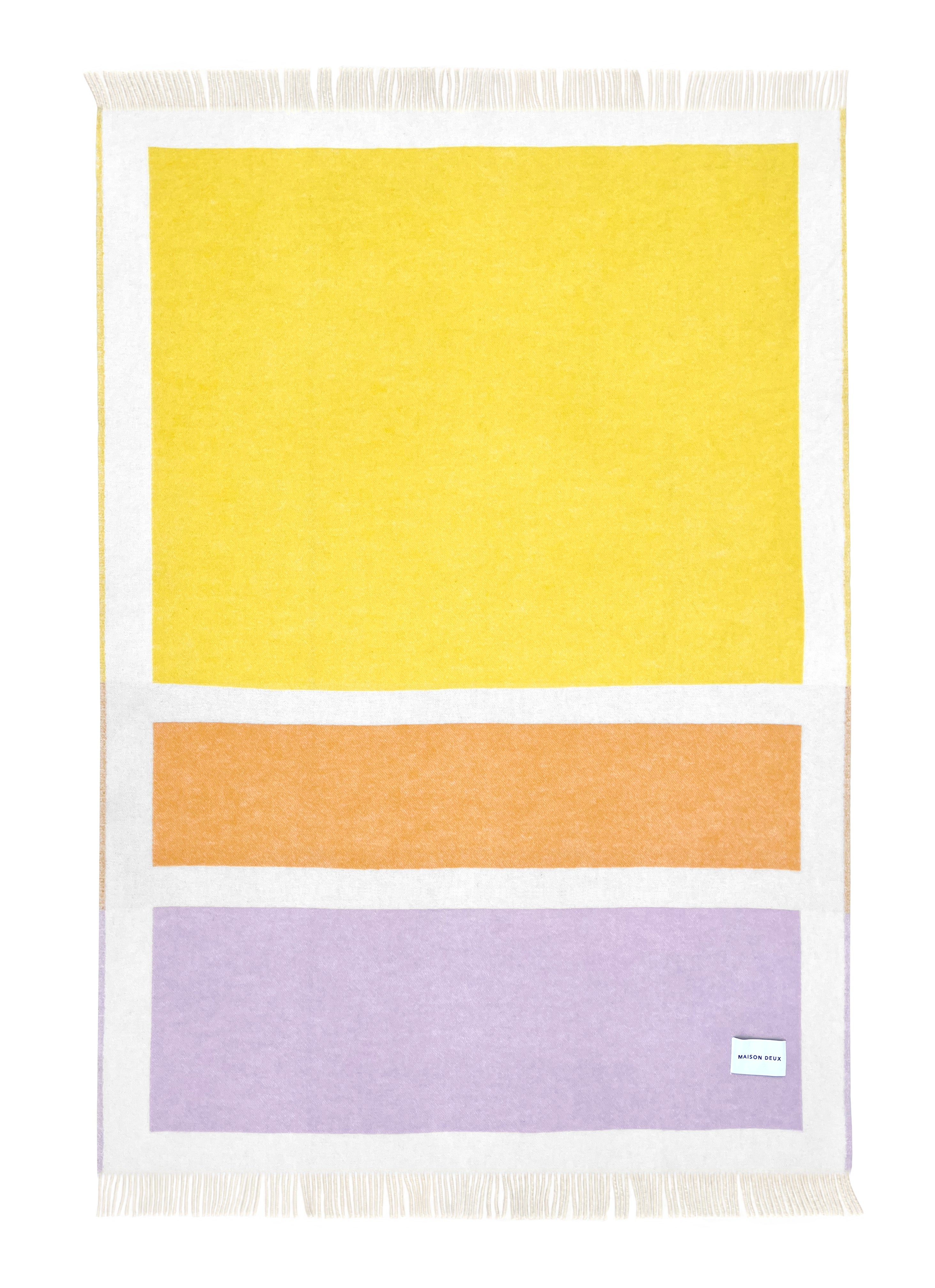 MAISON DEUX COLOR BLOCK BLANKET No1 LILAC