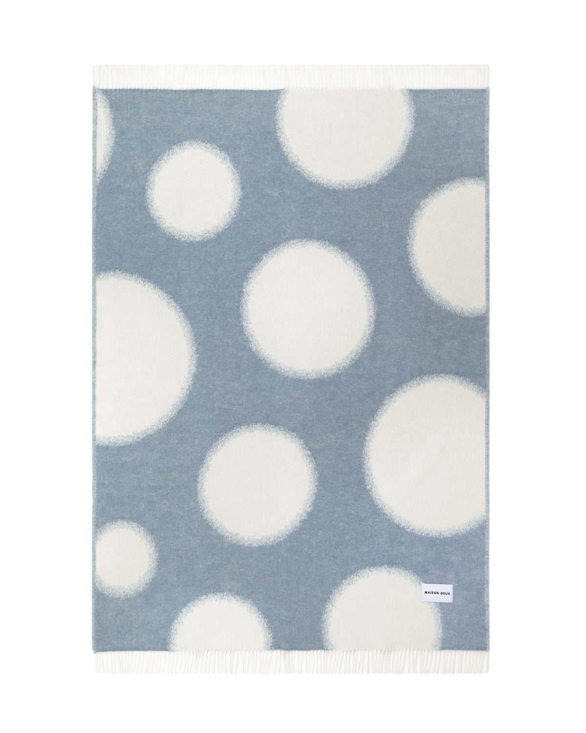 MAISON DEUX POLKA DOTS BLANKET DENIM WHITE