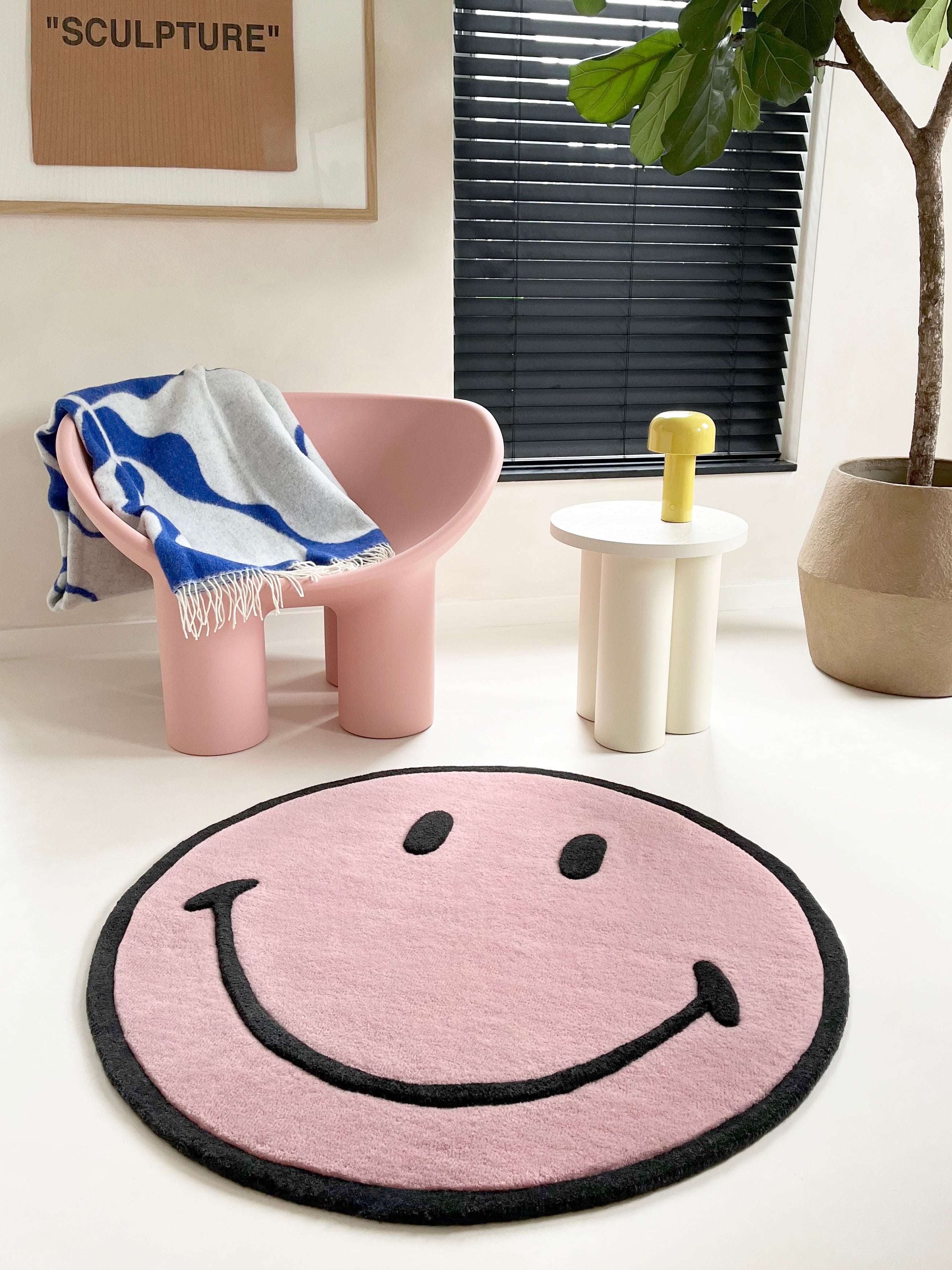 MAISON DEUX SMILEY RUG PINK