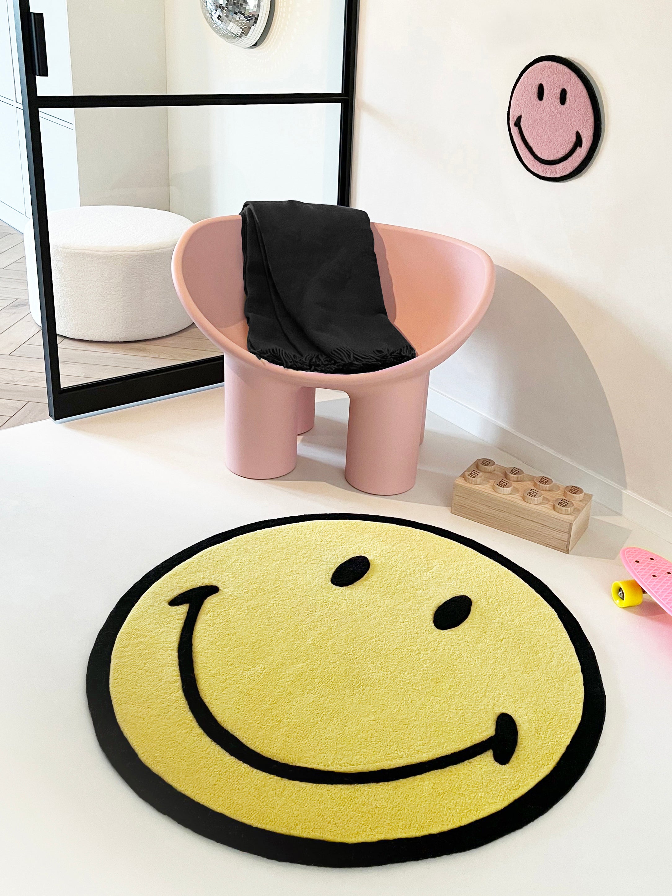 MAISON DEUX SMILEY RUG YELLOW