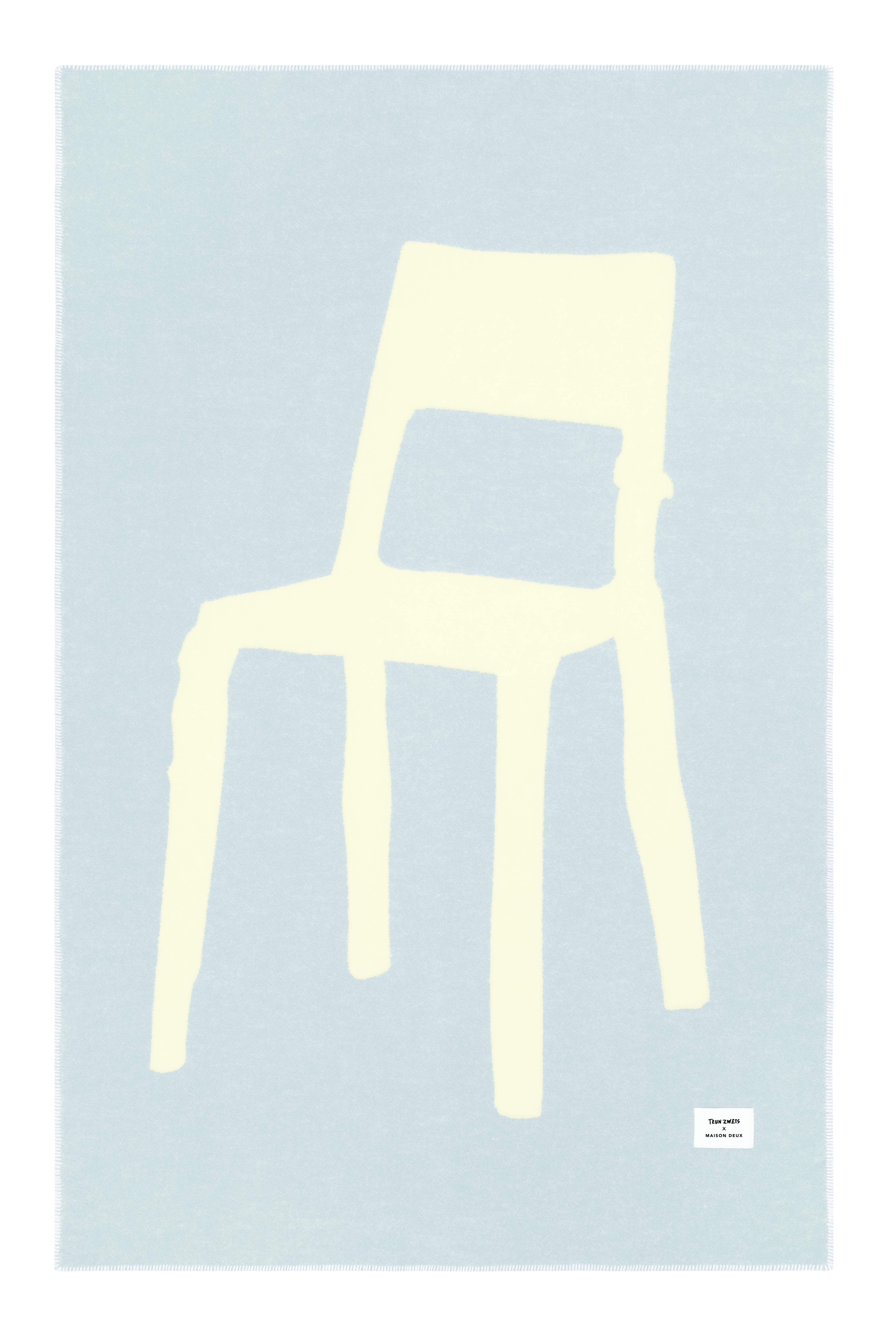 MAISON DEUX SPLITTED CHAIR BLANKET BLUE BUTTER YELLOW