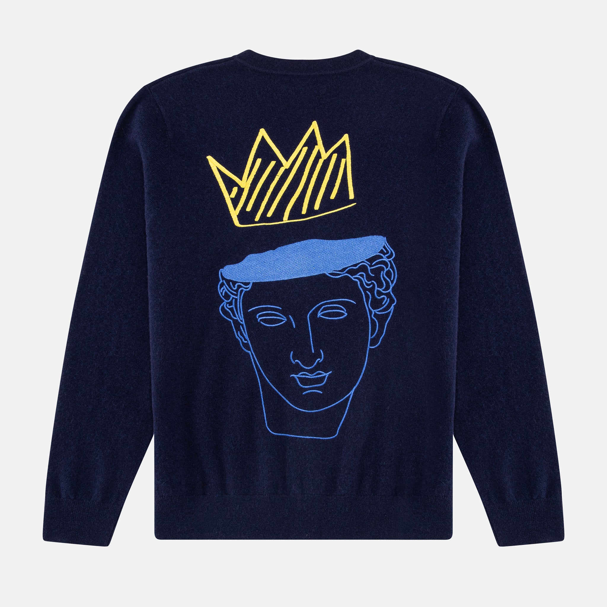 UNISEX MEGA CROWN CARDIGAN, NAVY