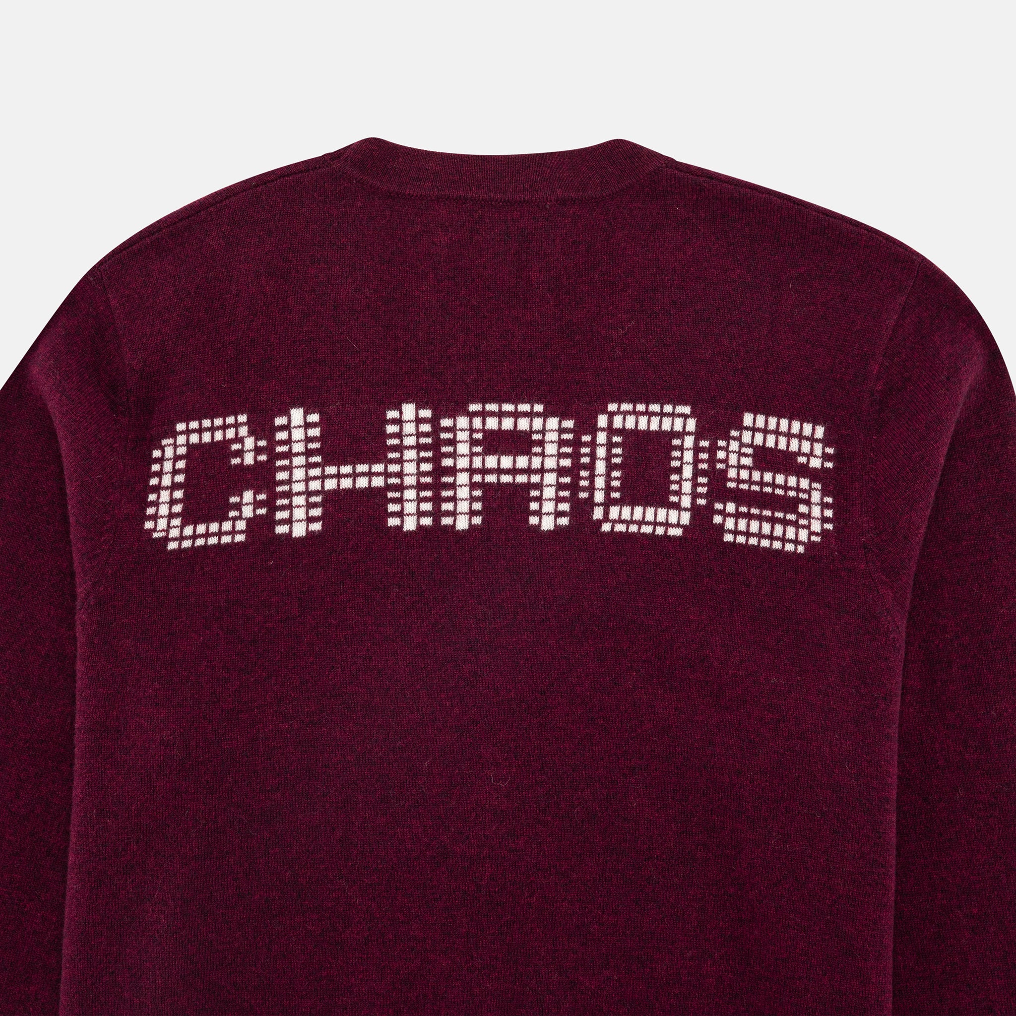 UNISEX CHAOS JAQUARD CARDIGAN, BURGUNDY