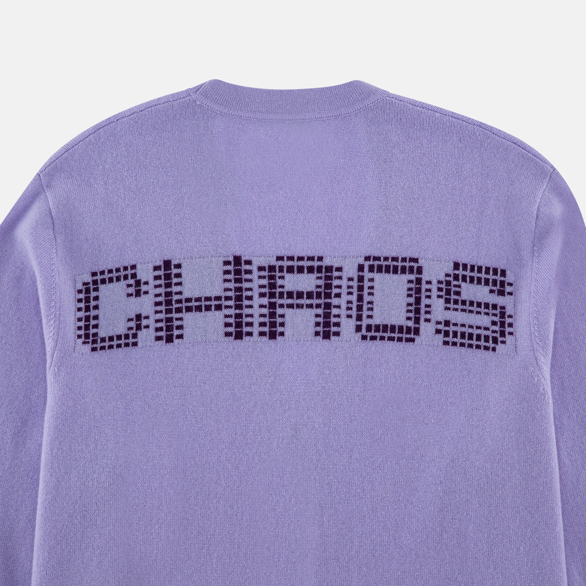 UNISEX CHAOS JAQUARD CARDIGAN, LILAC