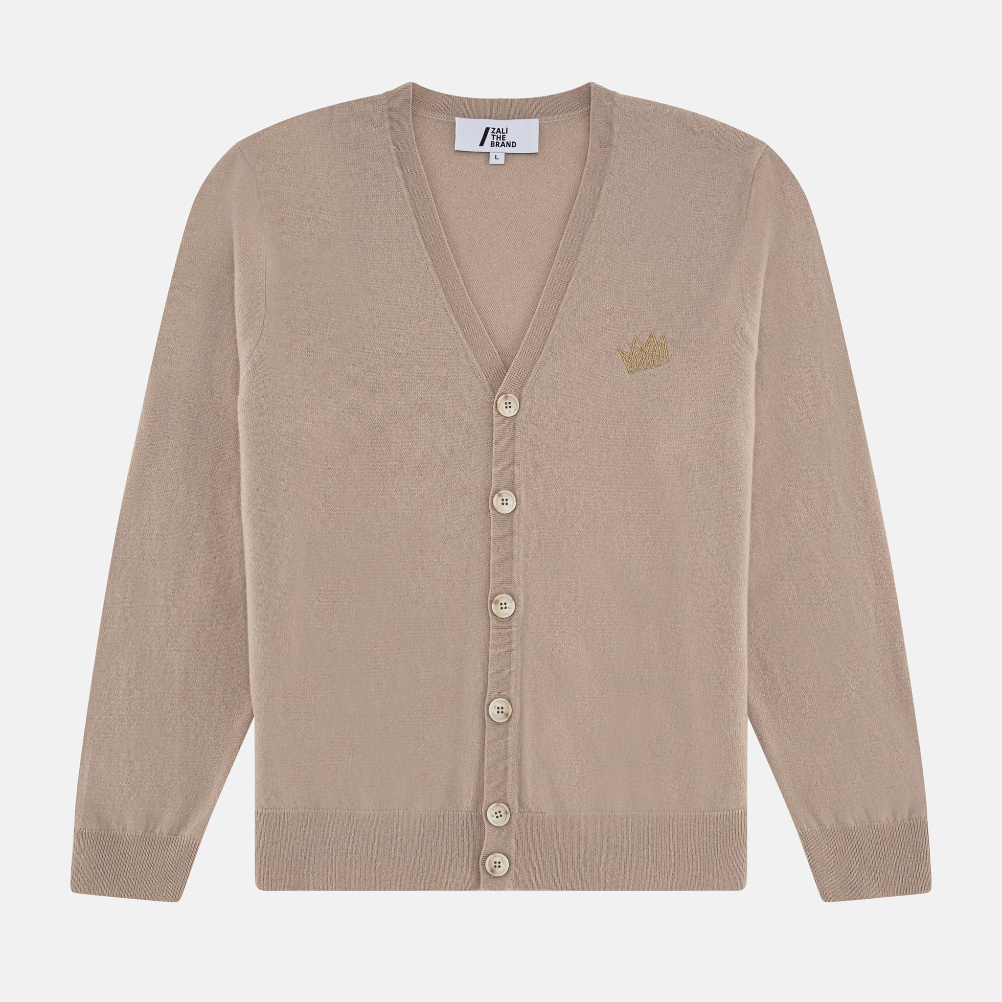 UNISEX MINI CROWN CARDIGAN, BEIGE