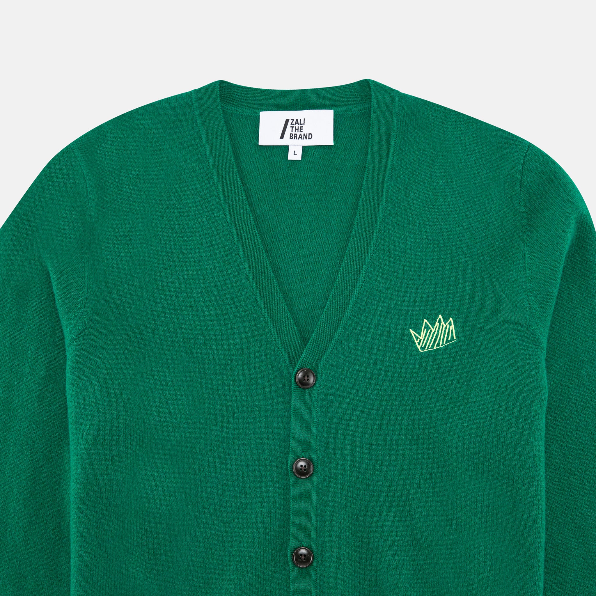 UNISEX MINI CROWN CARDIGAN, GREEN