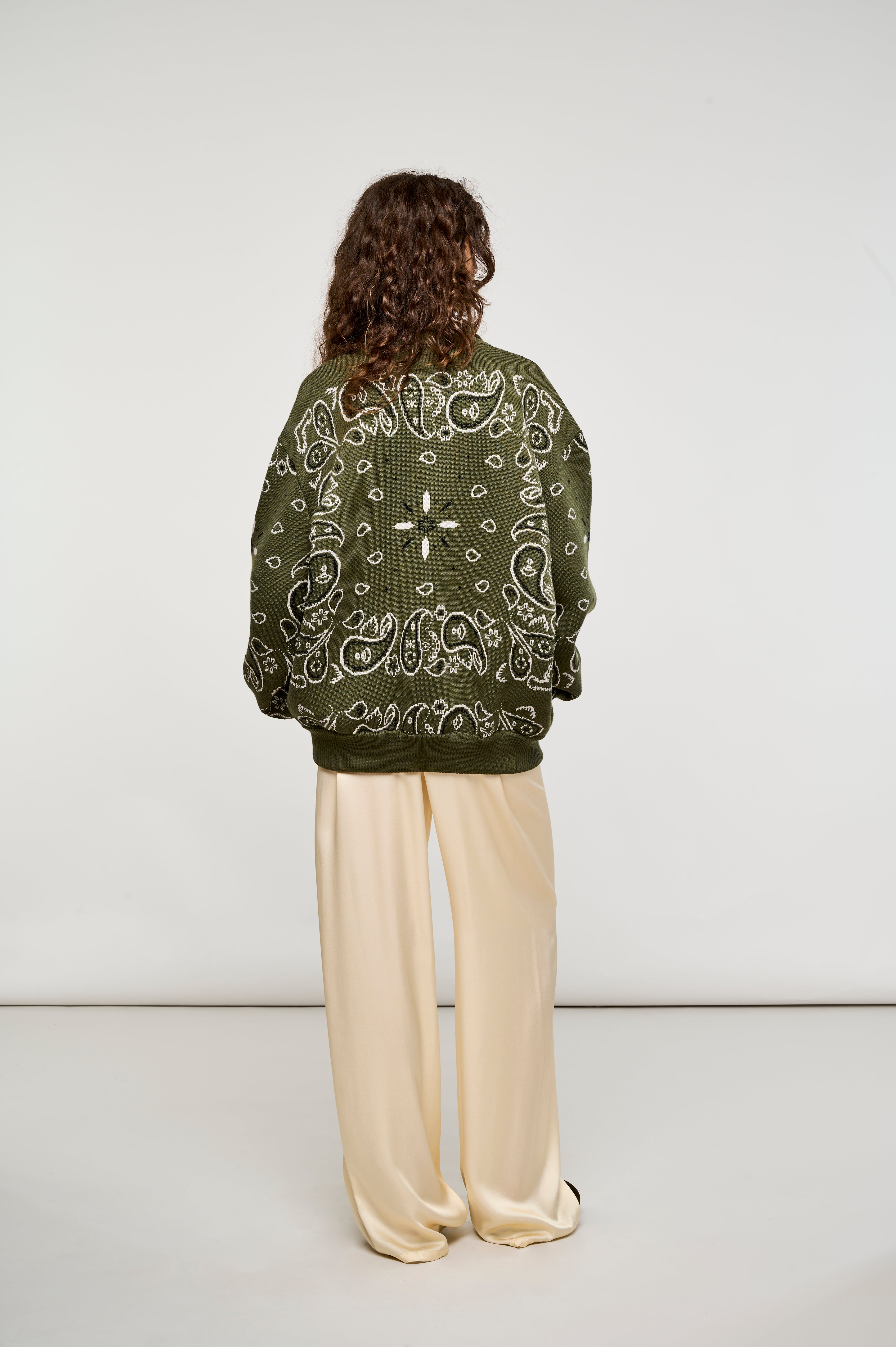 MILITARY GREEN BANDANA BOMBER