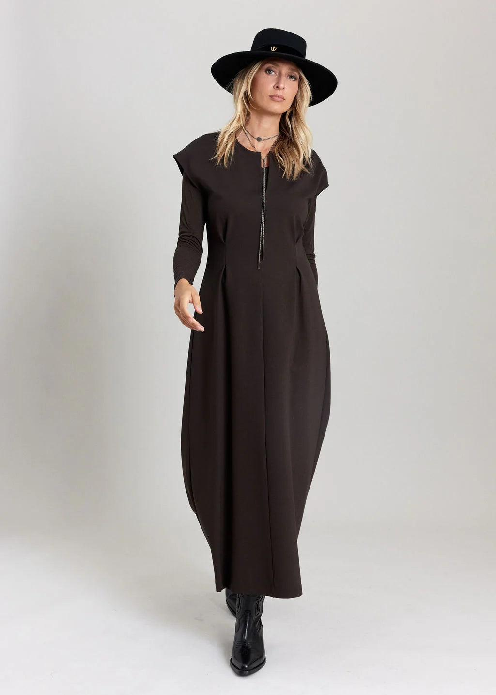 VOLGA DRESS ESPRESSO