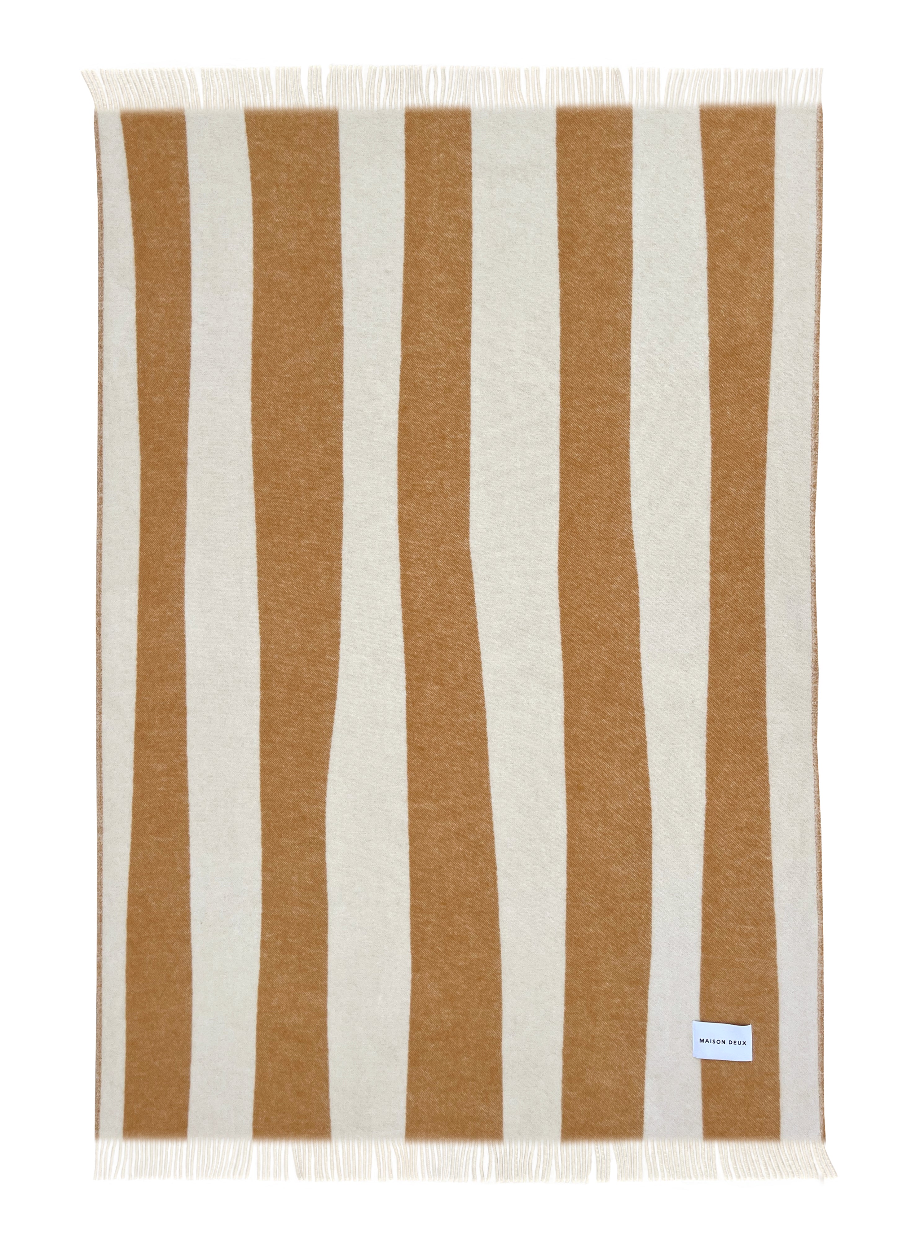 MAISON DEUX ROUGH STRIPE BLANKET TERRA