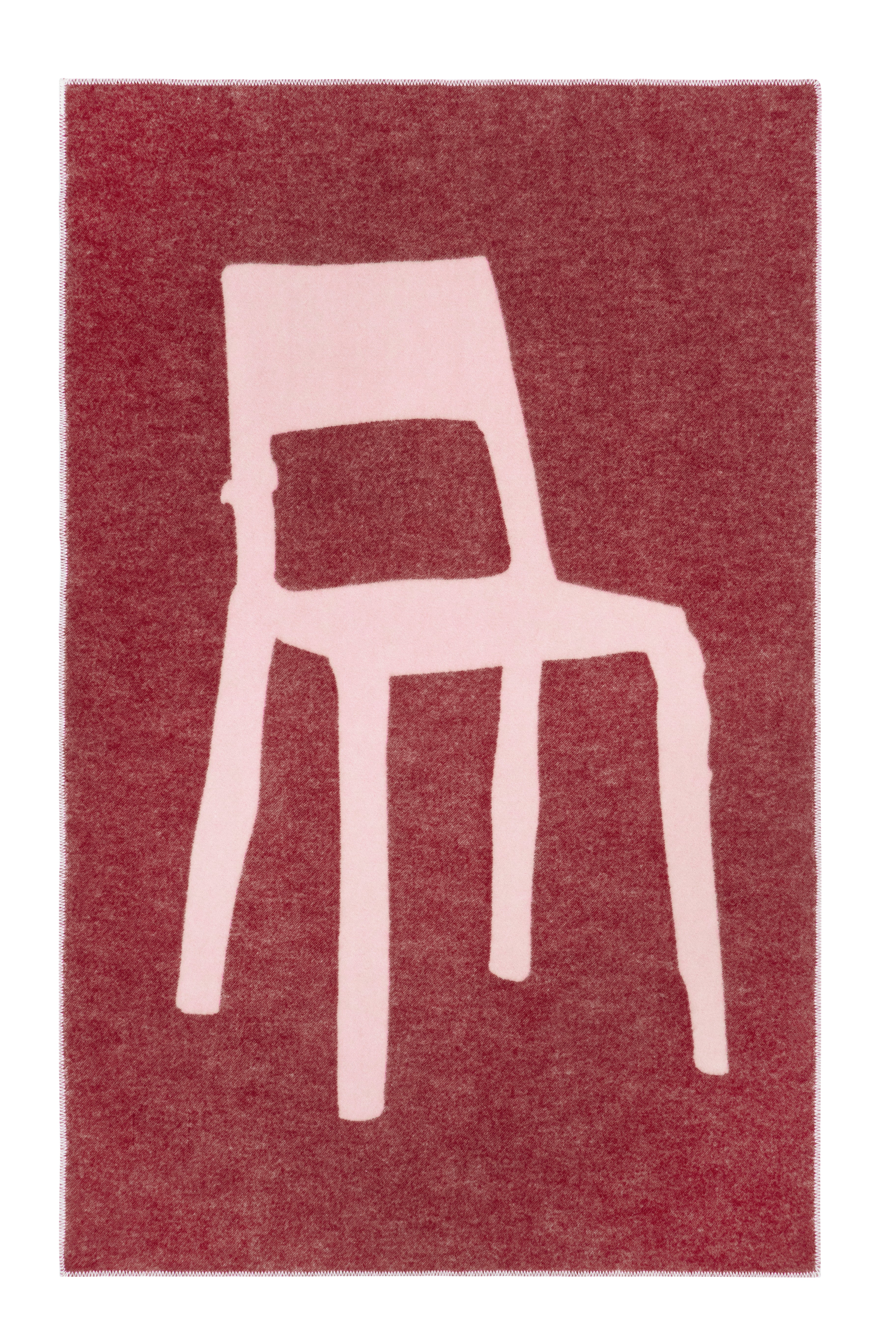 MAISON DEUX SPLITTED CHAIR BLANKET PINK BORDO