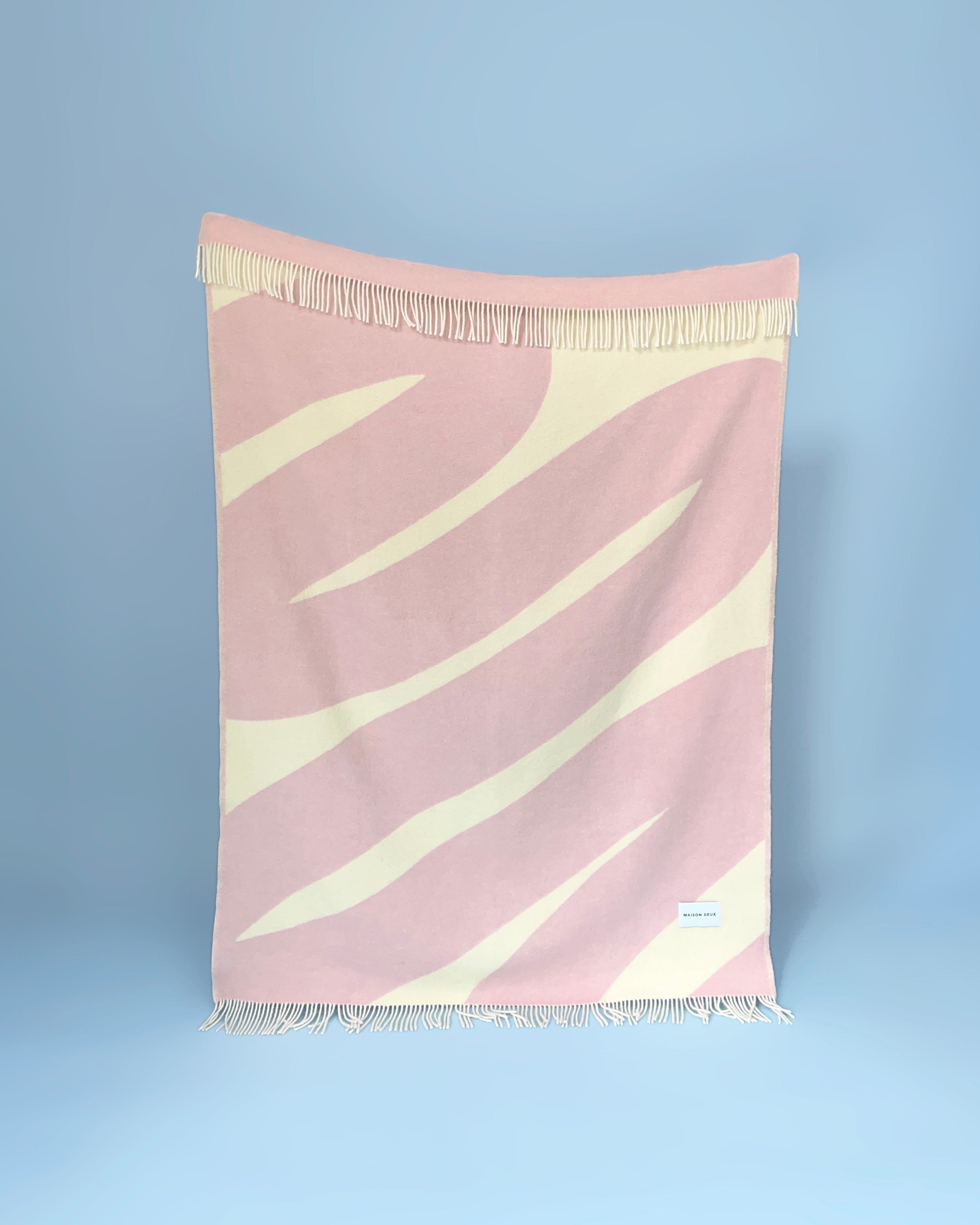 MAISON DEUX CANDY SWIRL BLANKET BUTTER YELLOW PINK