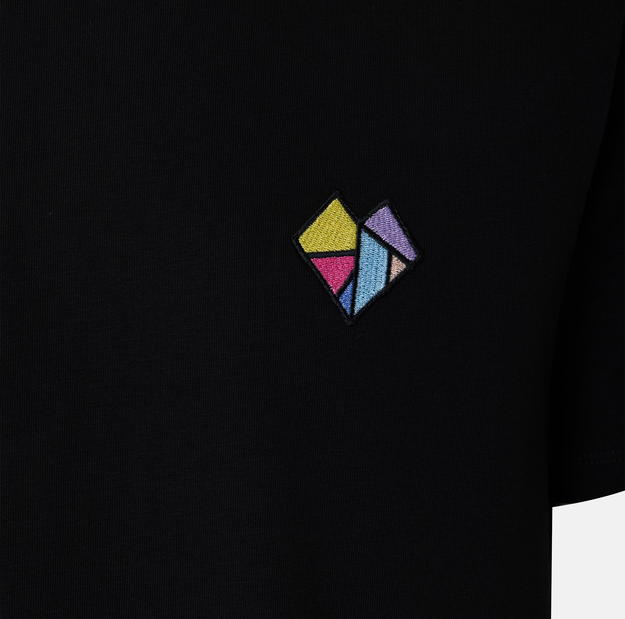 GEOMETRIC HEART T-SHIRT // UNISEX BLACK