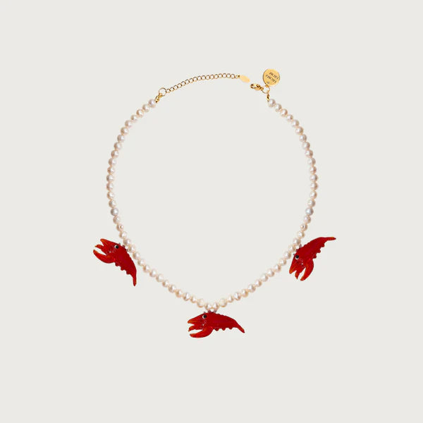 AMORI MORI THREE LOBSTER PEARL NECKLACE