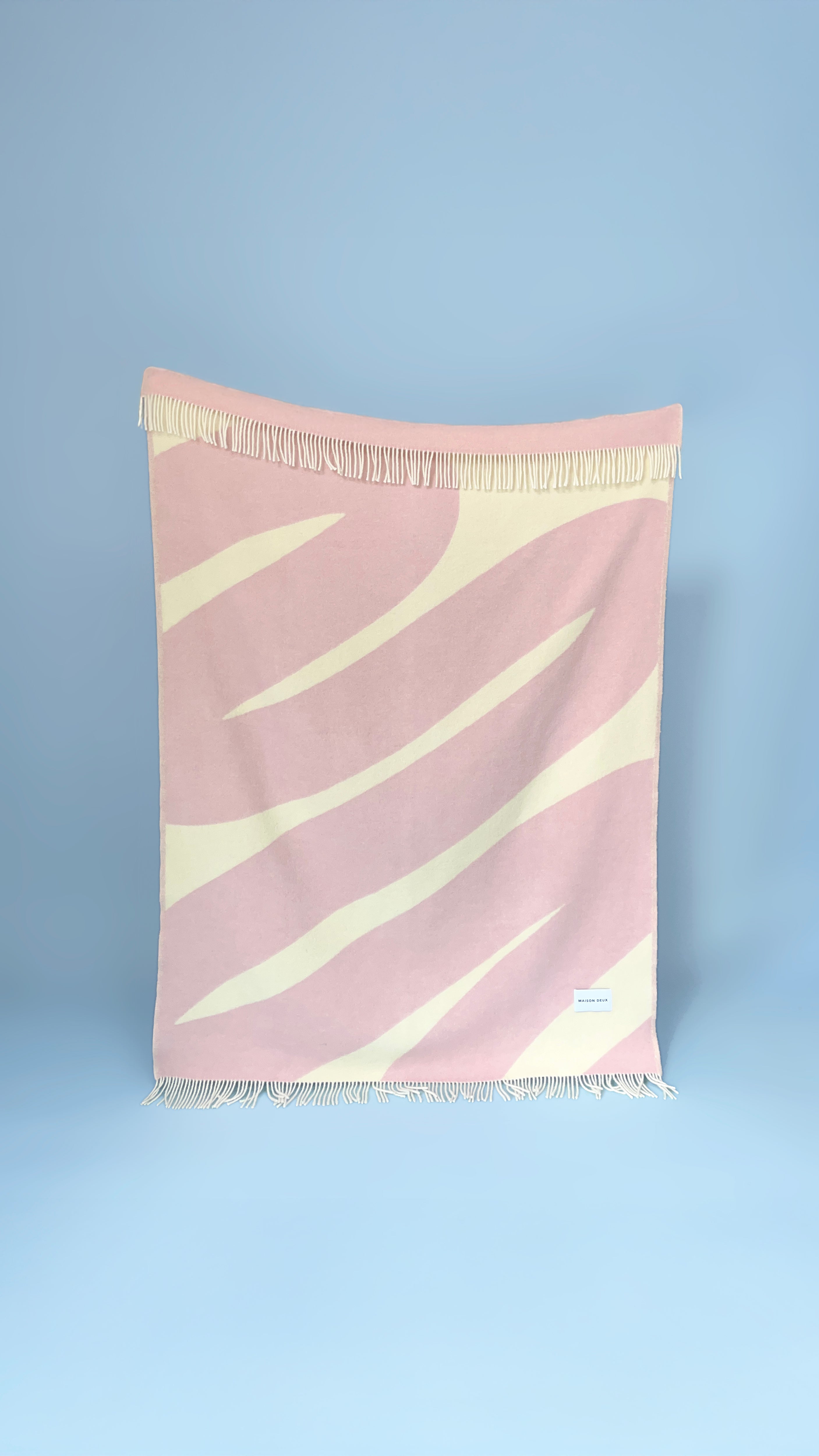MAISON DEUX CANDY SWIRL BLANKET BUTTER YELLOW PINK
