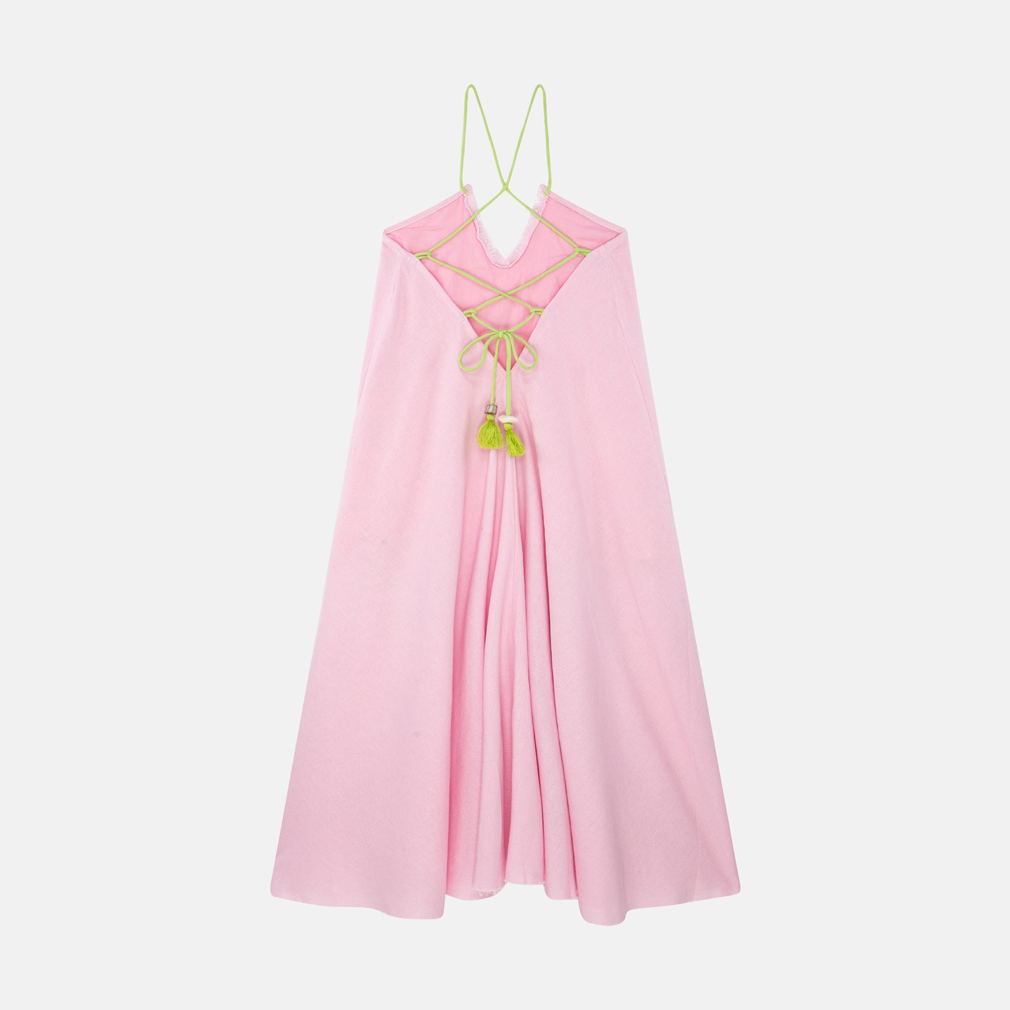 TROPICAL LONG PINK DRESS